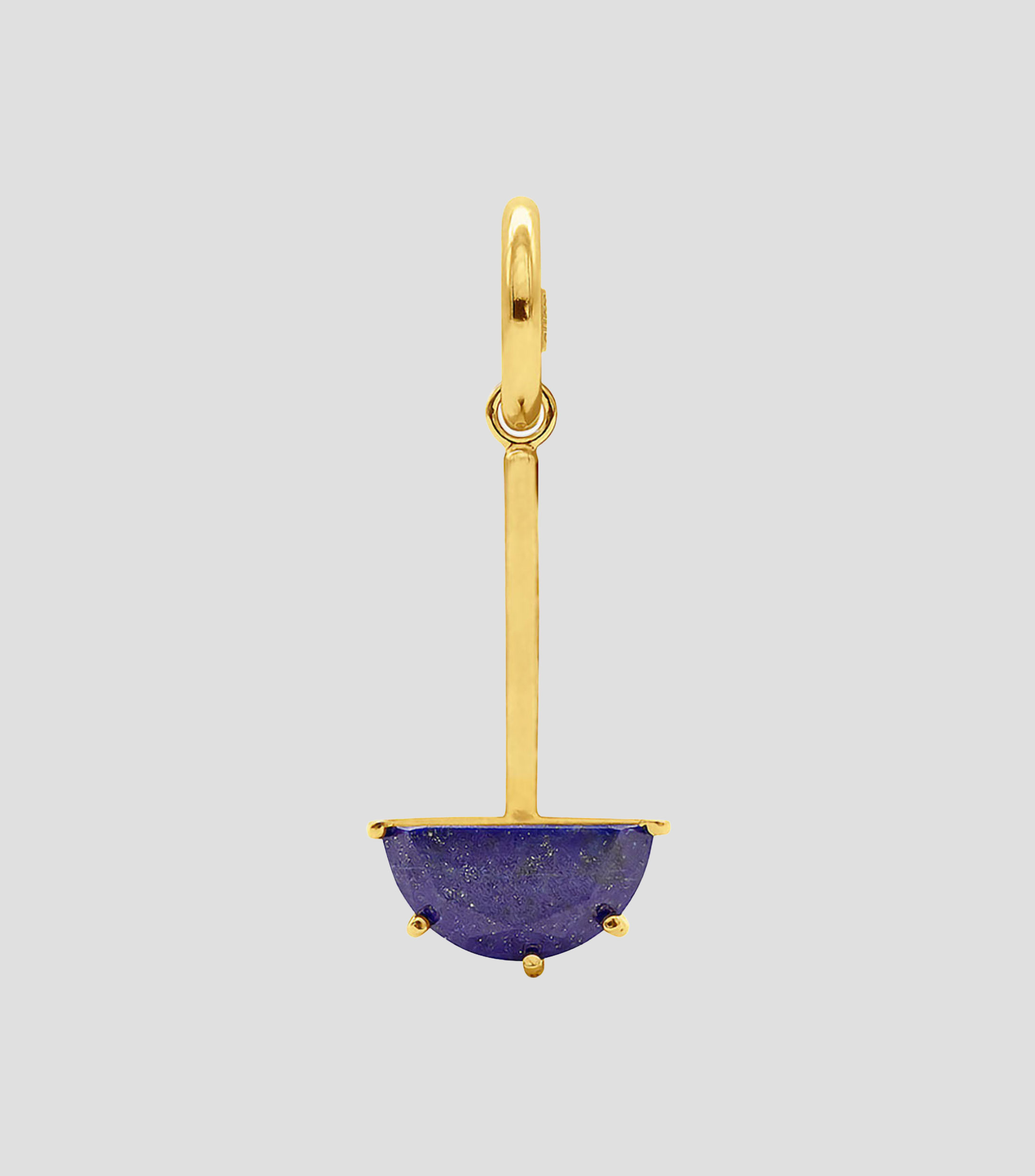 Charm en plata .925 Half Cut con incrustación de Lapislázuli Mujer