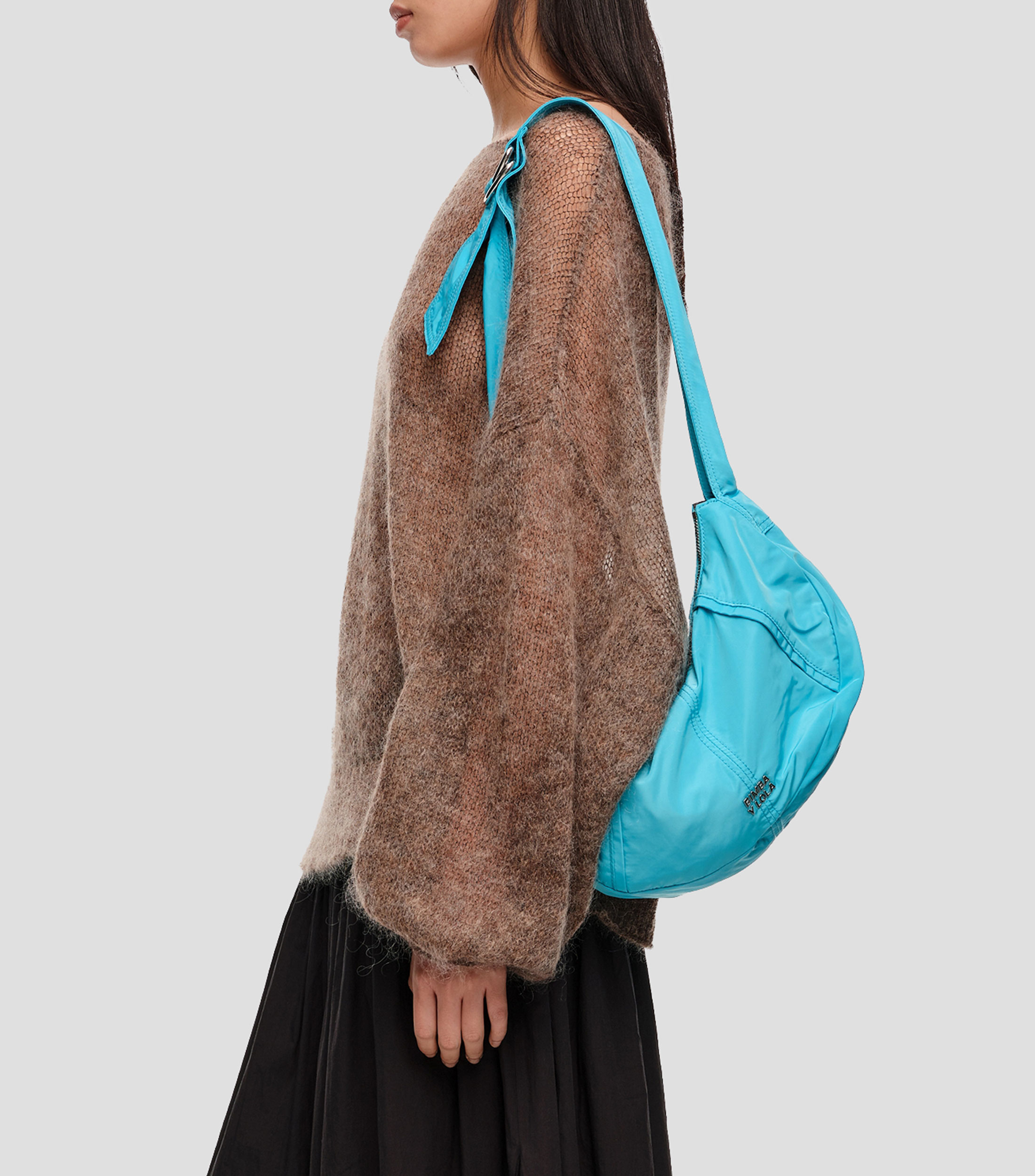 Bolsa shoulder moon mediano azul Mujer