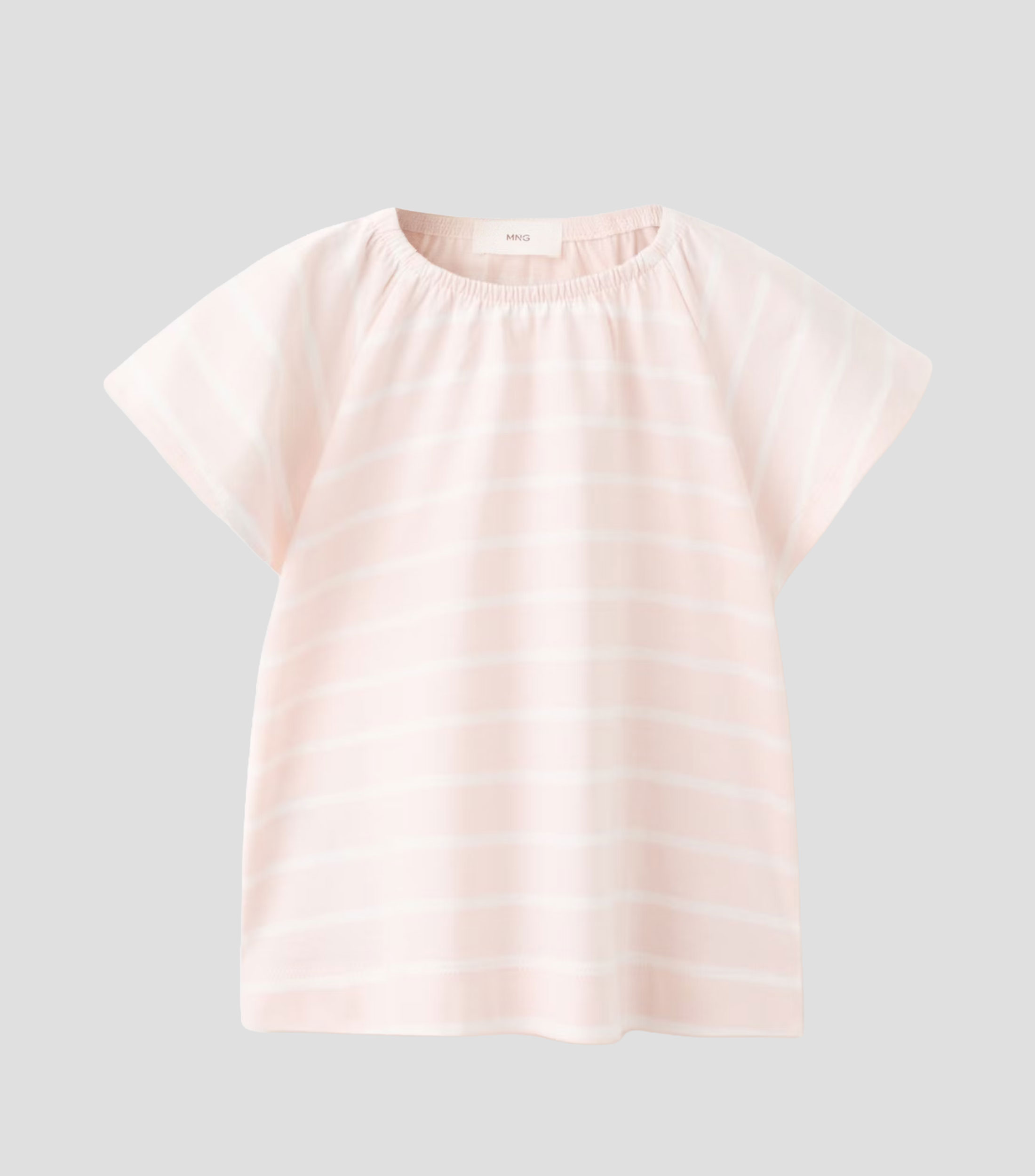 Playera cuello redondo manga corta rayas Niña