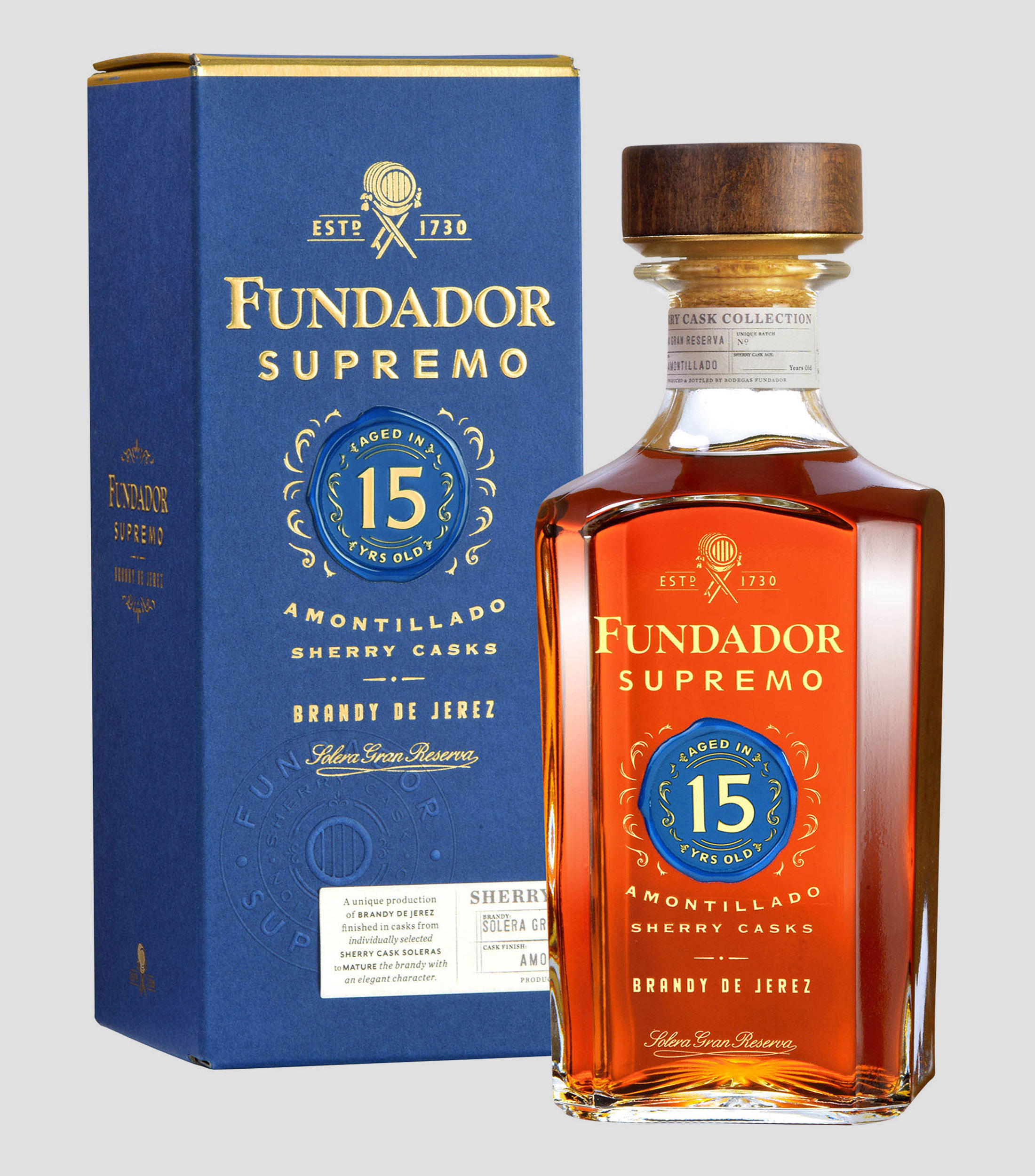 Brandy Fundador Supremo 15, 700 ml