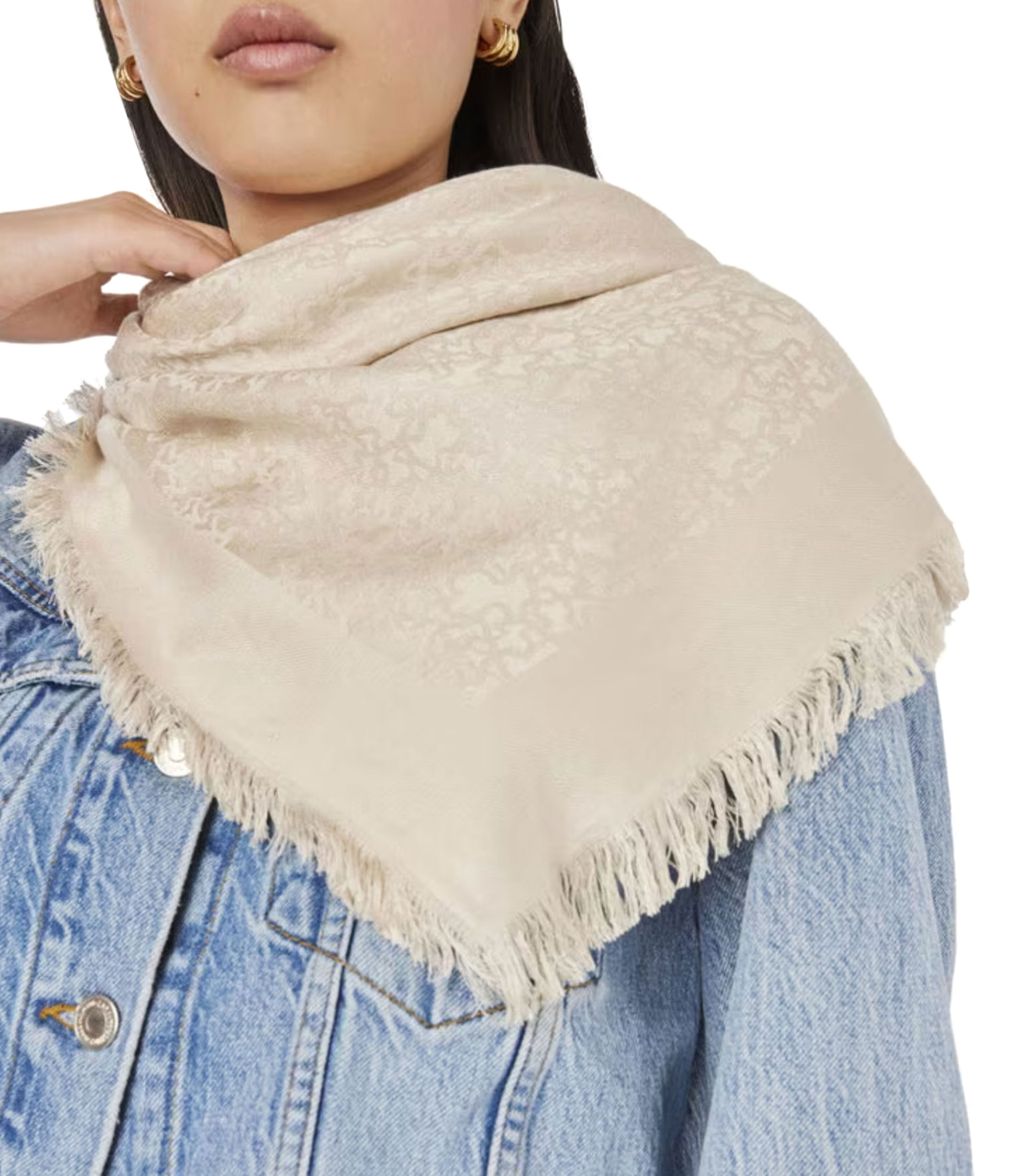 Foulard beige monogram Mujer