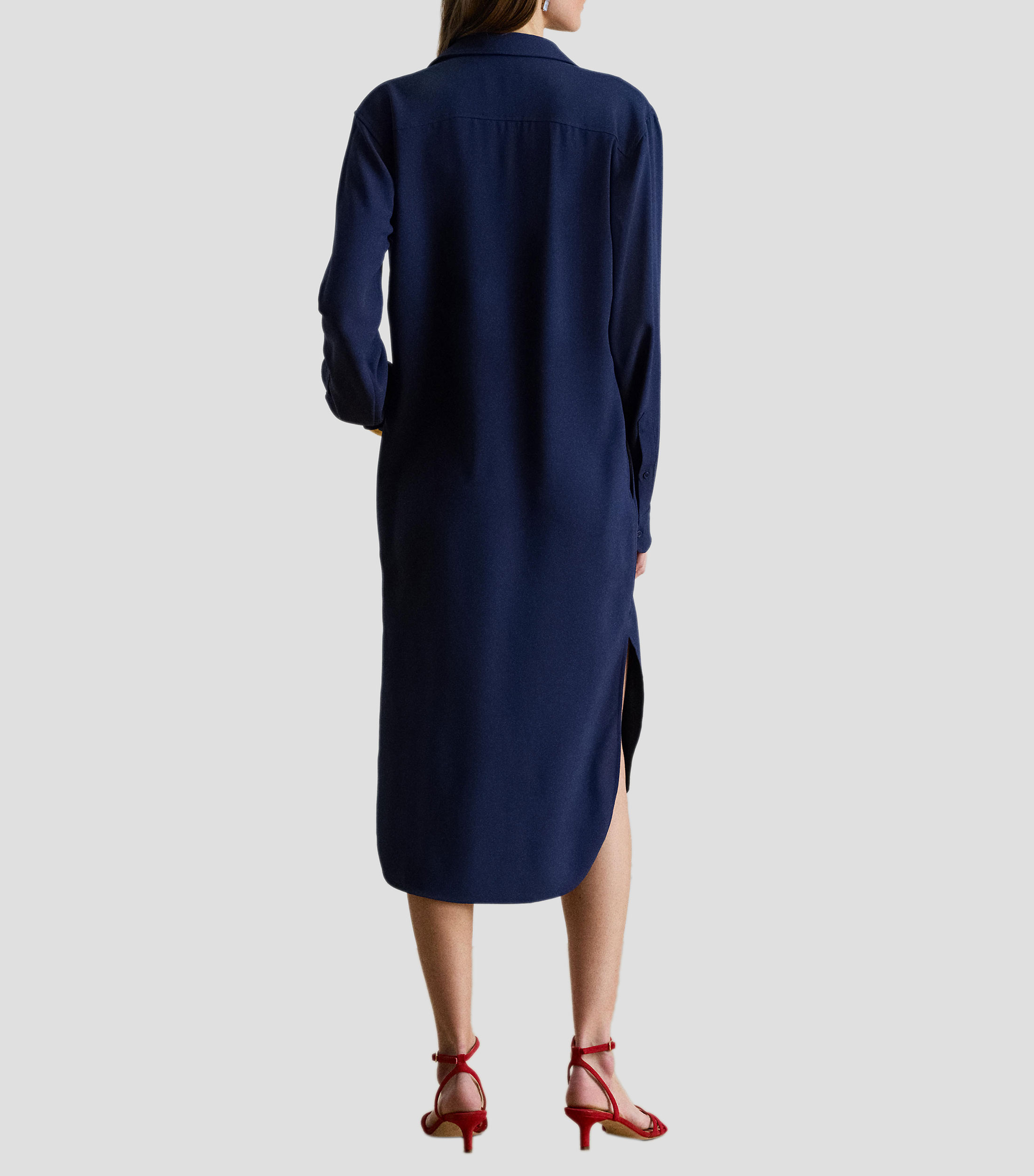 Vestido midi liso Mujer