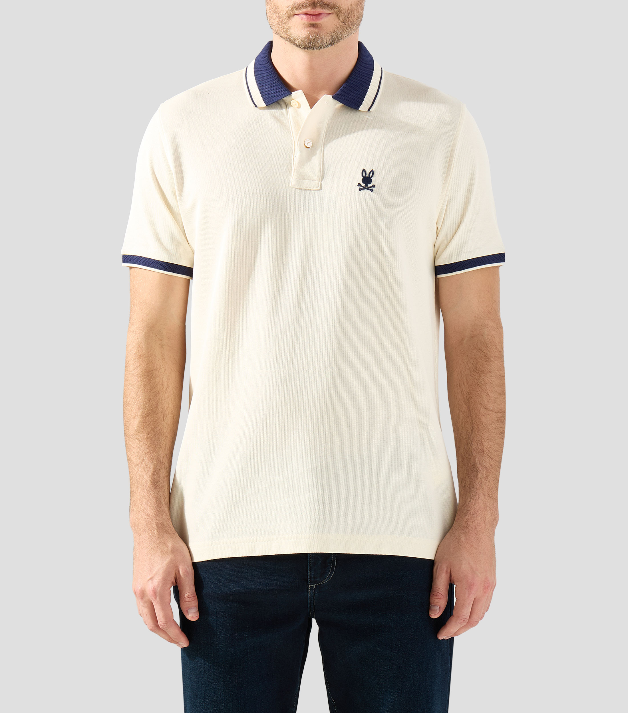 Playera polo manga corta lisa Hombre