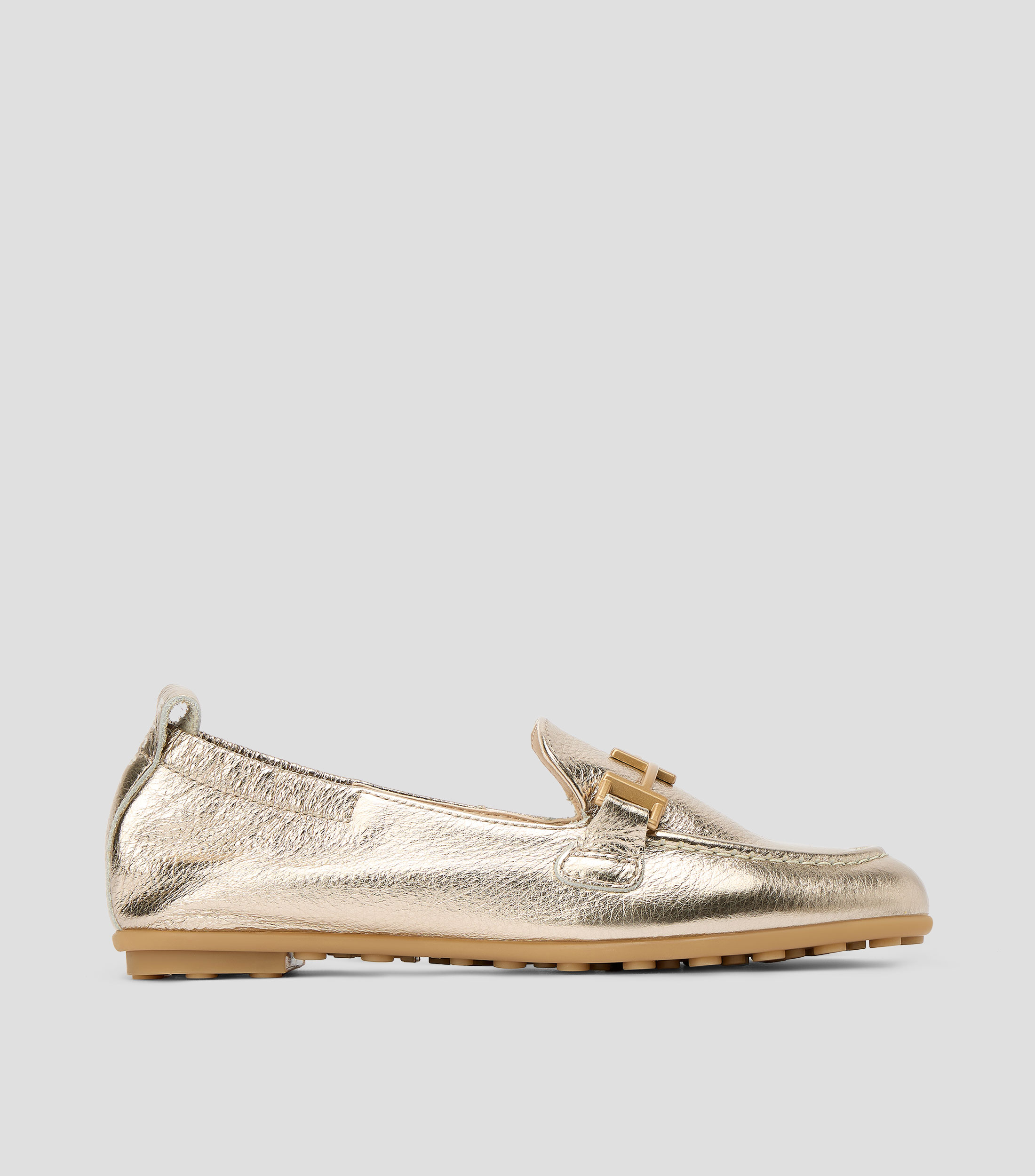 Mocasines en piel con herraje Mujer