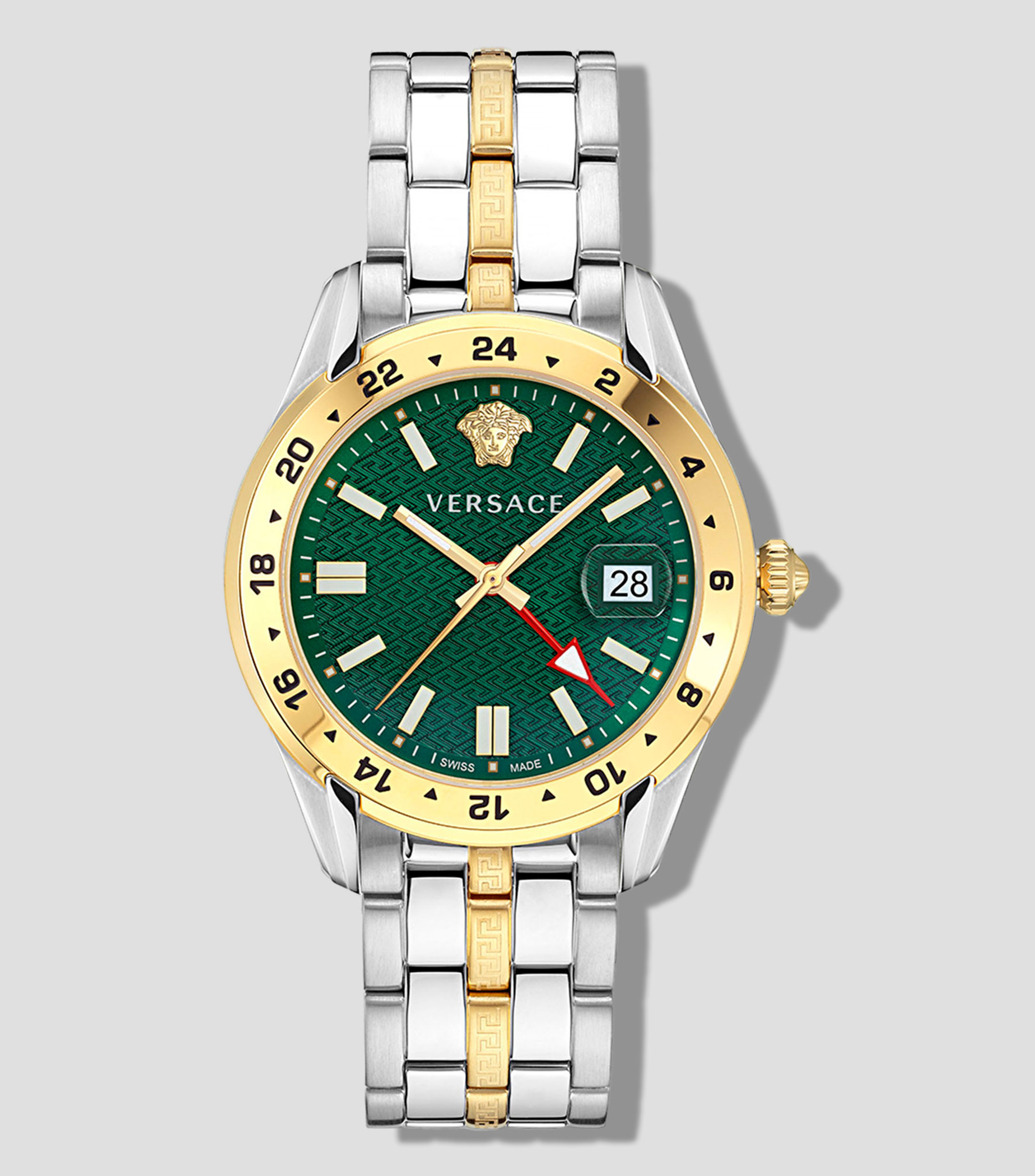 Reloj para Hombre Greca Time Gmt de vestir, Verde