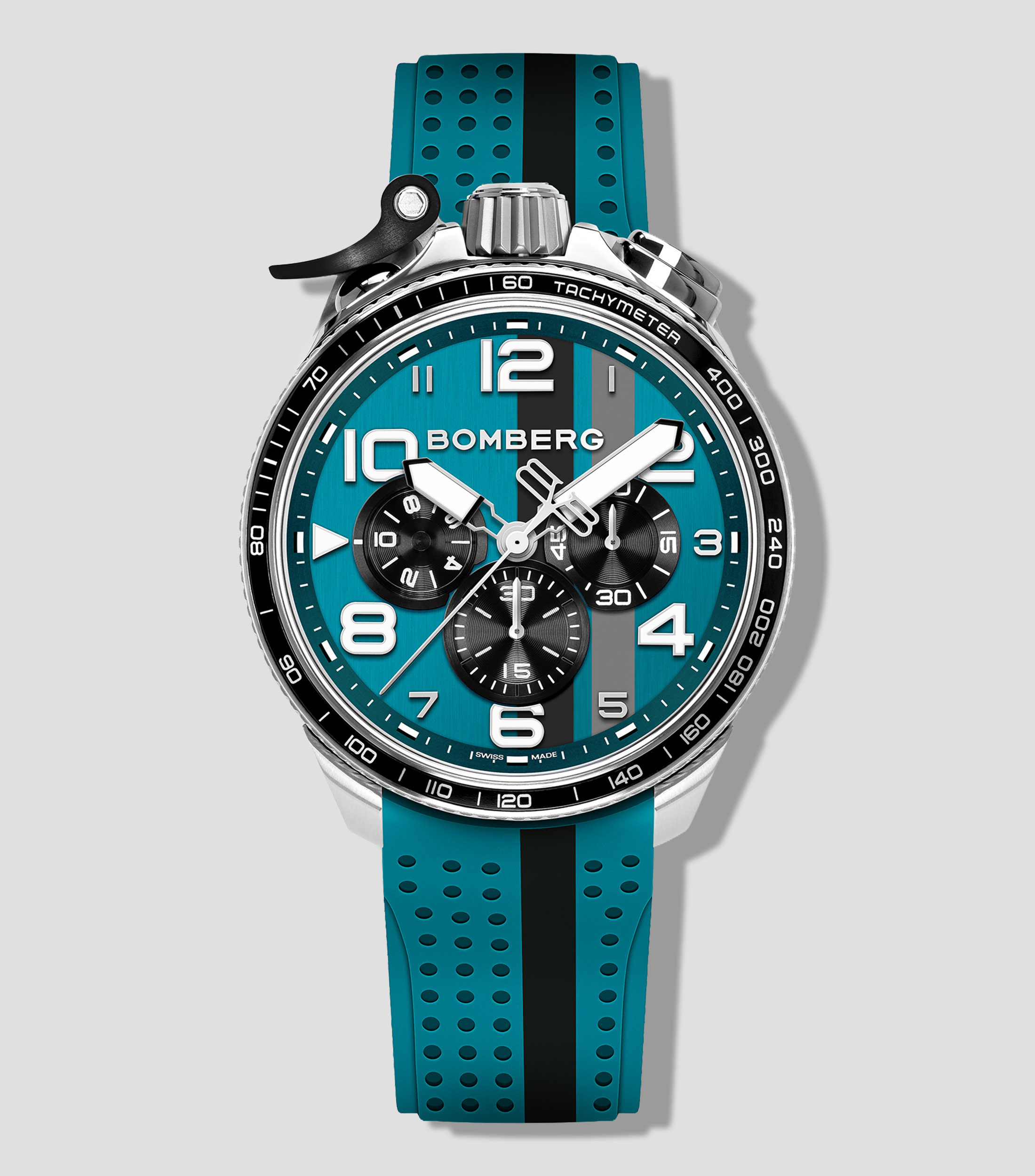 Reloj para Hombre Bolt 68 Racing deportivo plateado, azul