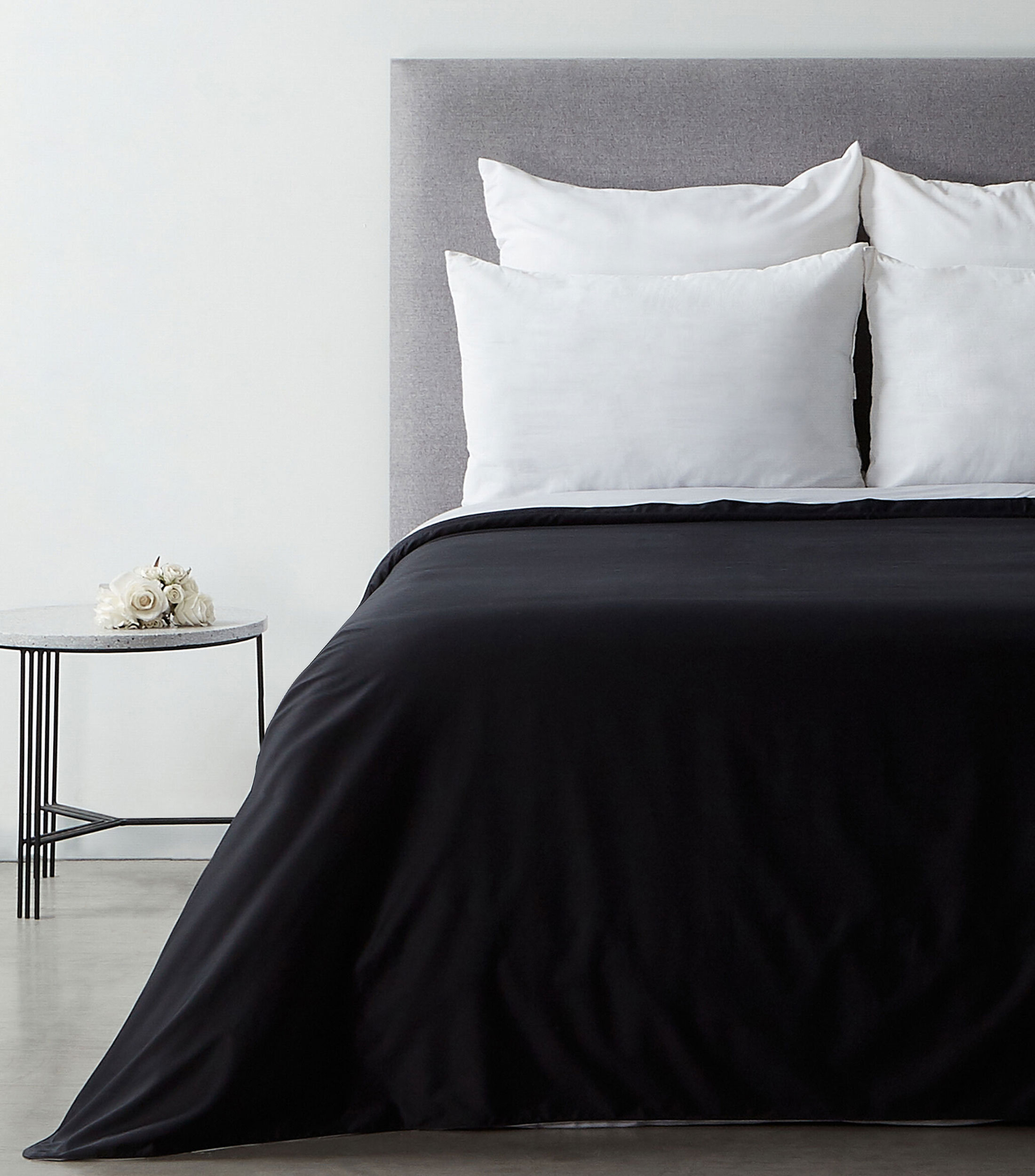 Funda para Duvet Individual en algodón Negro Gris