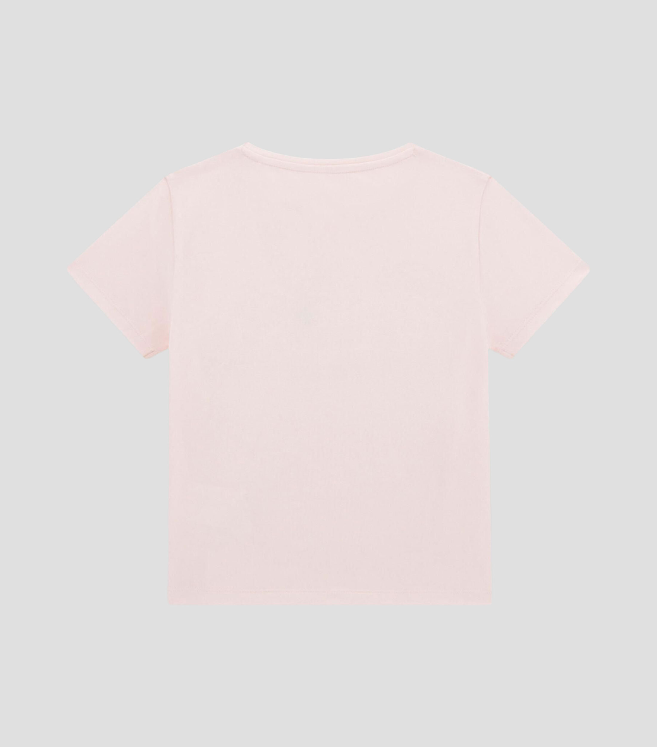 Playera cuello redondo manga corta estampada Niña