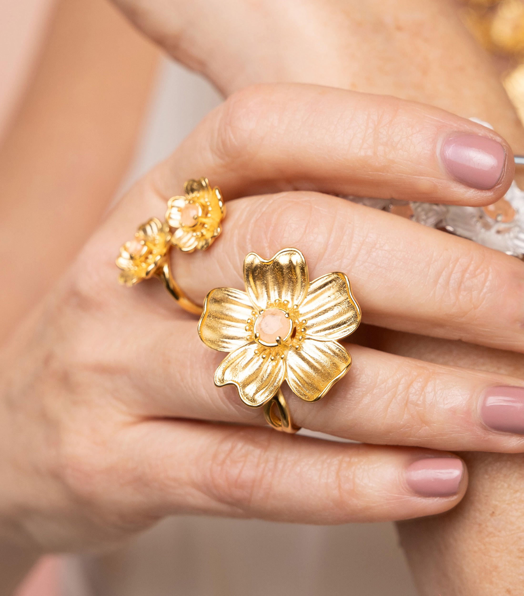Anillo en plata . 925 Flor Mujer