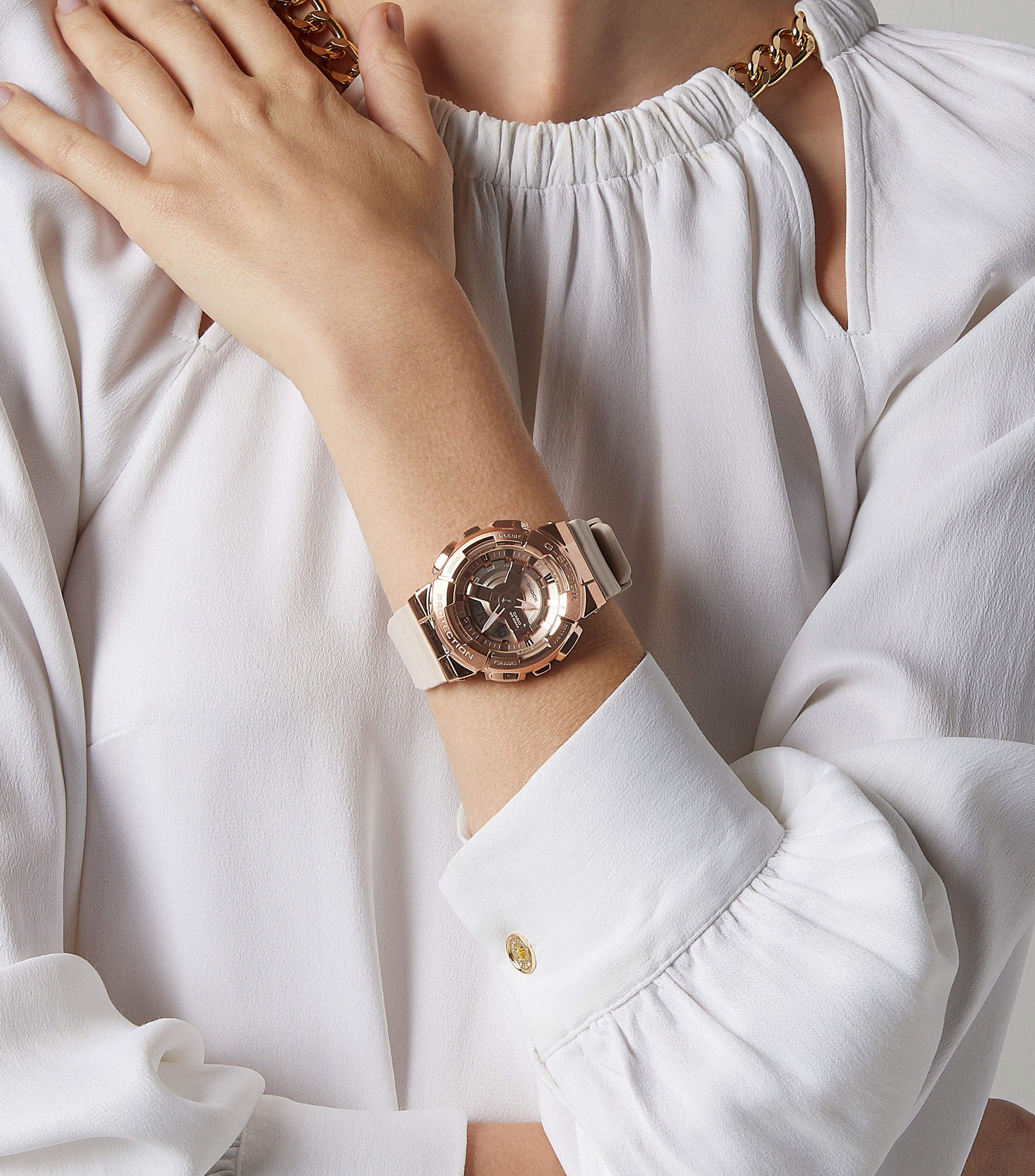 Reloj para mujer G-Schok S-Series GM-S110 Casual, Oro rosa