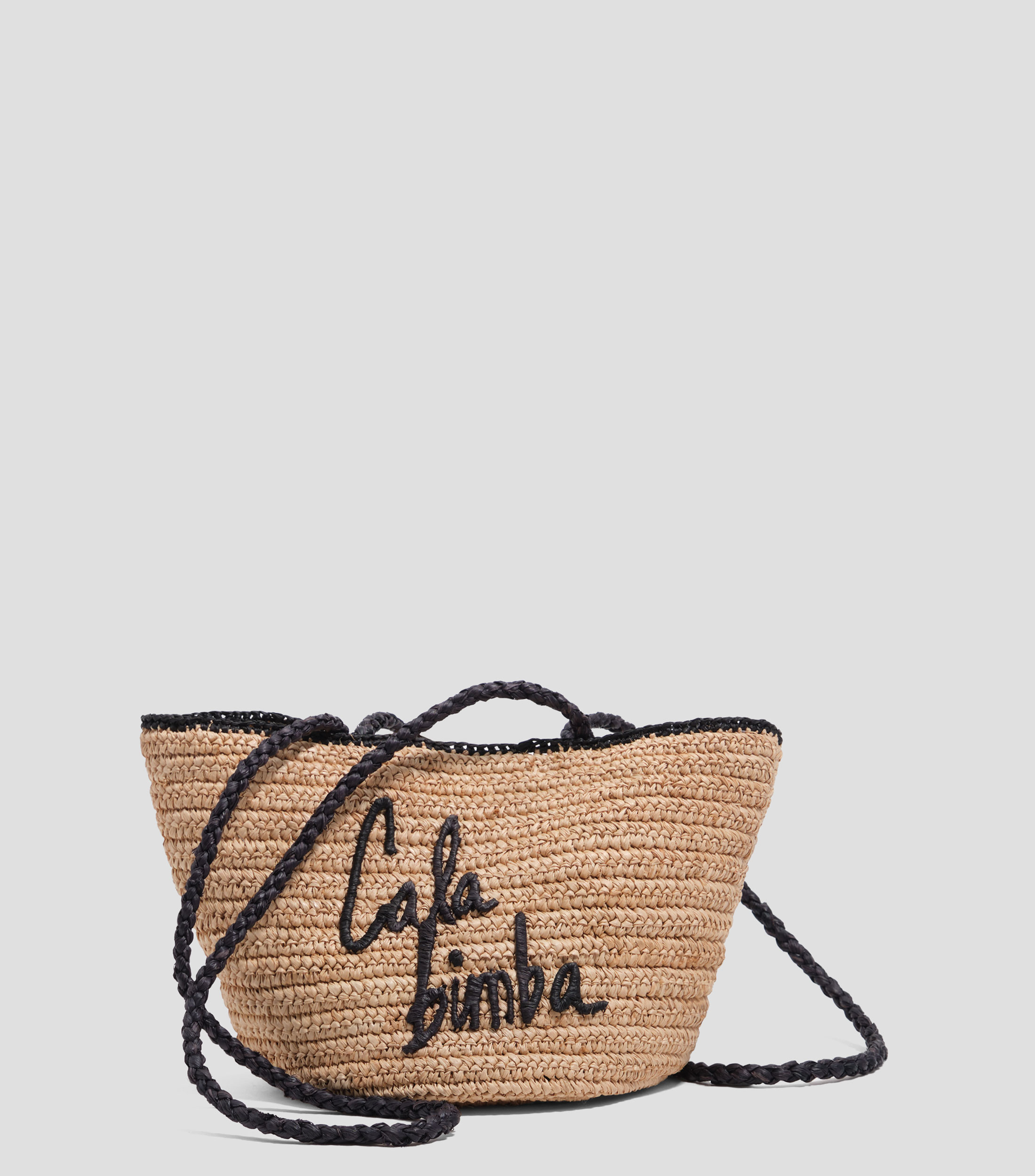 Bolsa capazo pequeño rafia natural Mujer