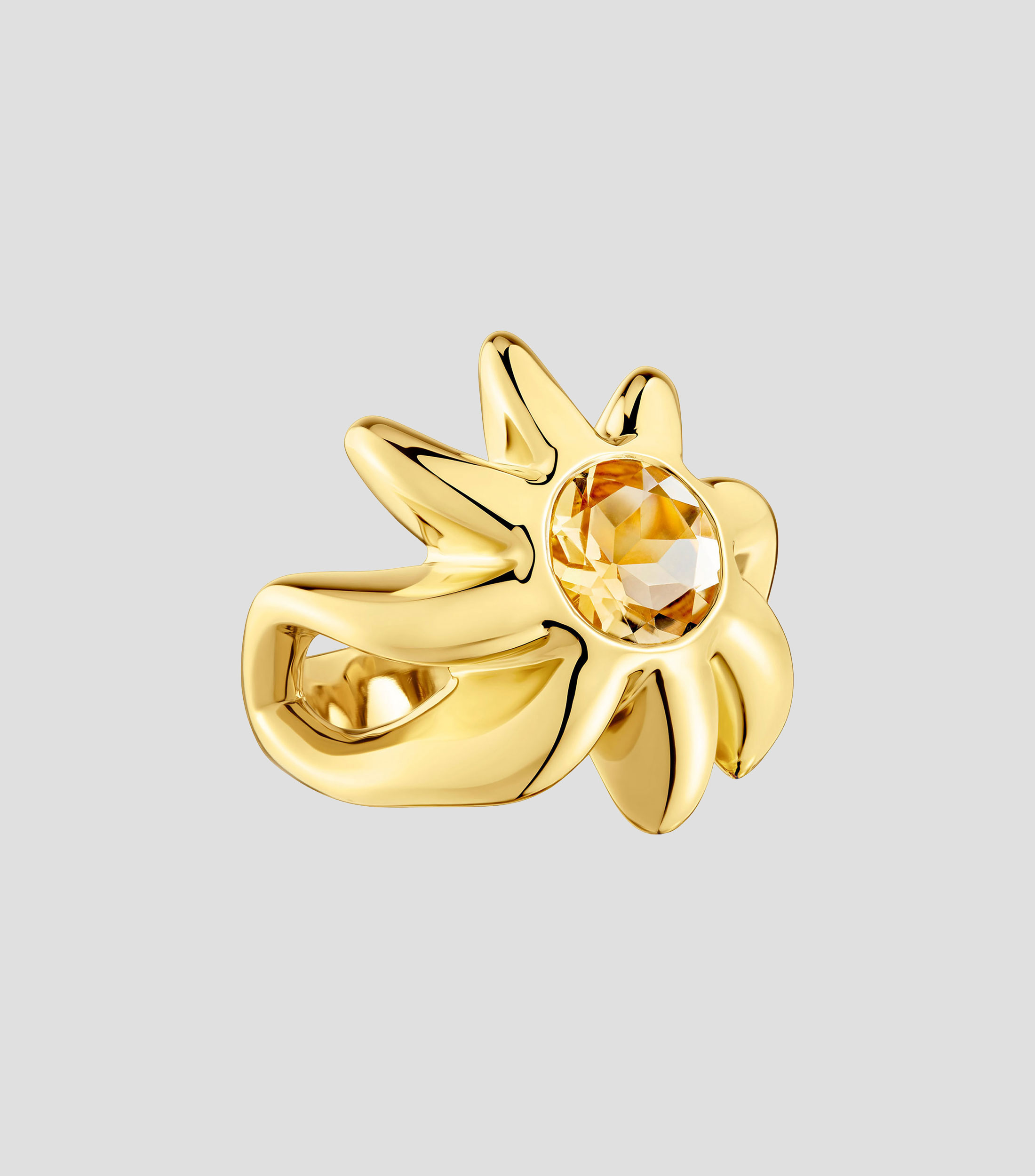 Anillo Galia con incrustación de citrino Mujer