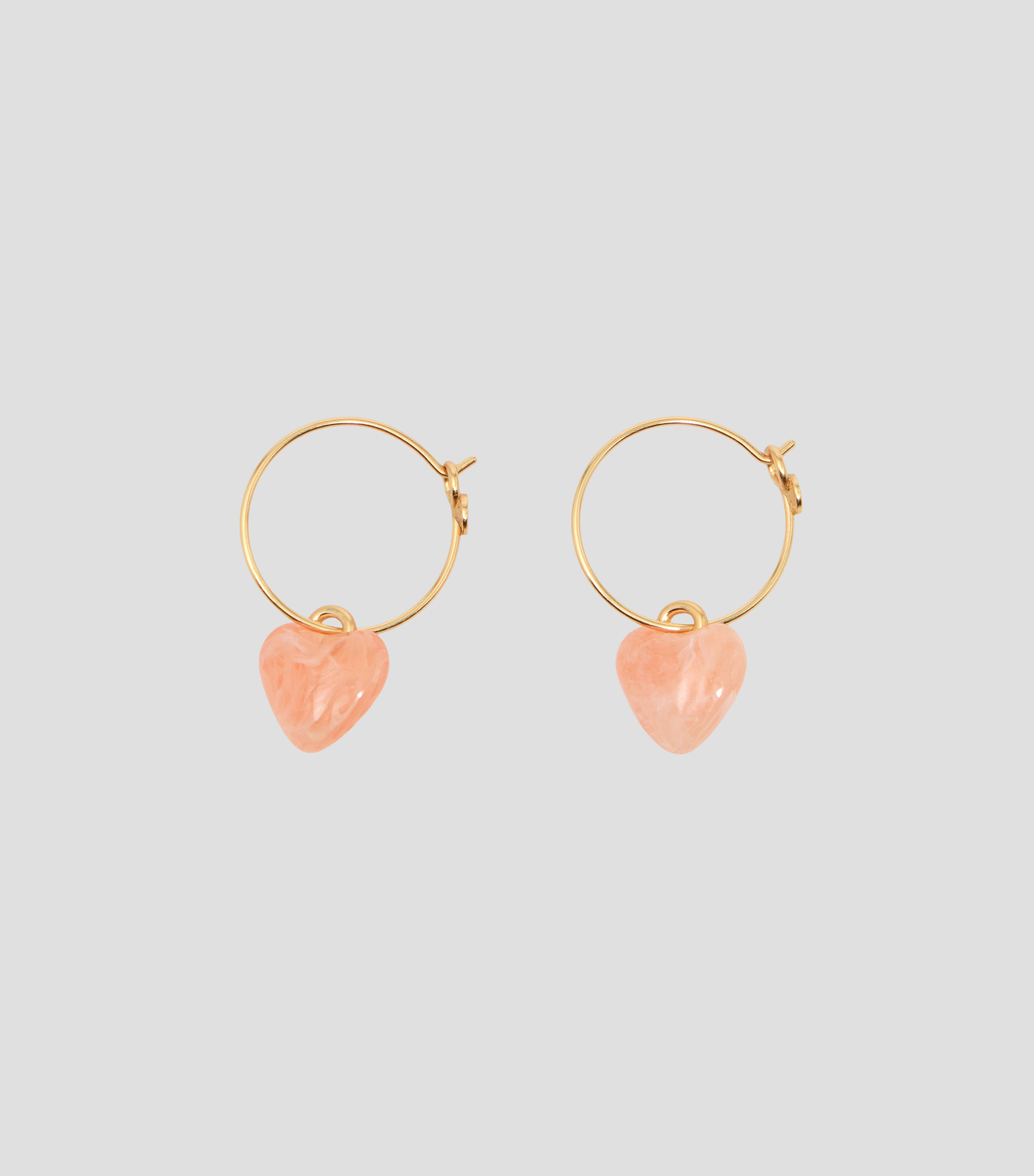 Aretes de aro con corazón Mujer