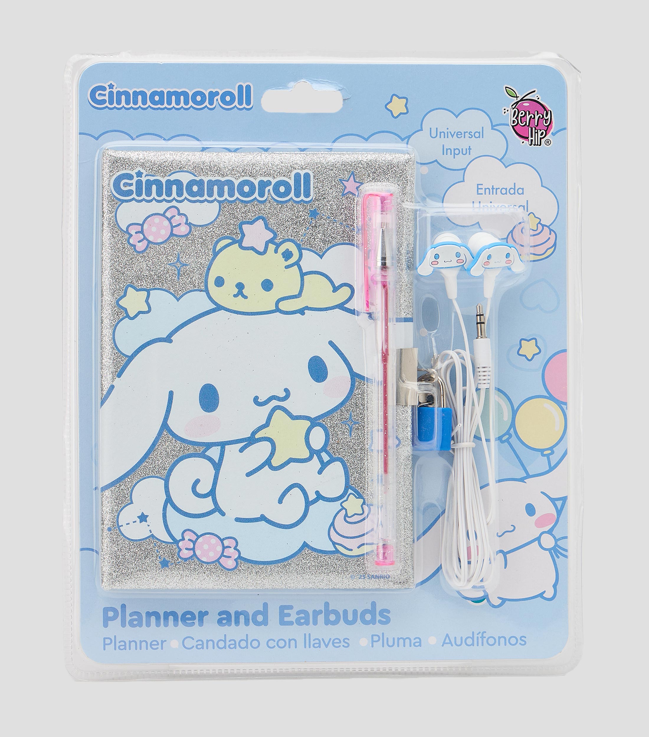 Diario con accesorios y audífonos Cinnamoroll