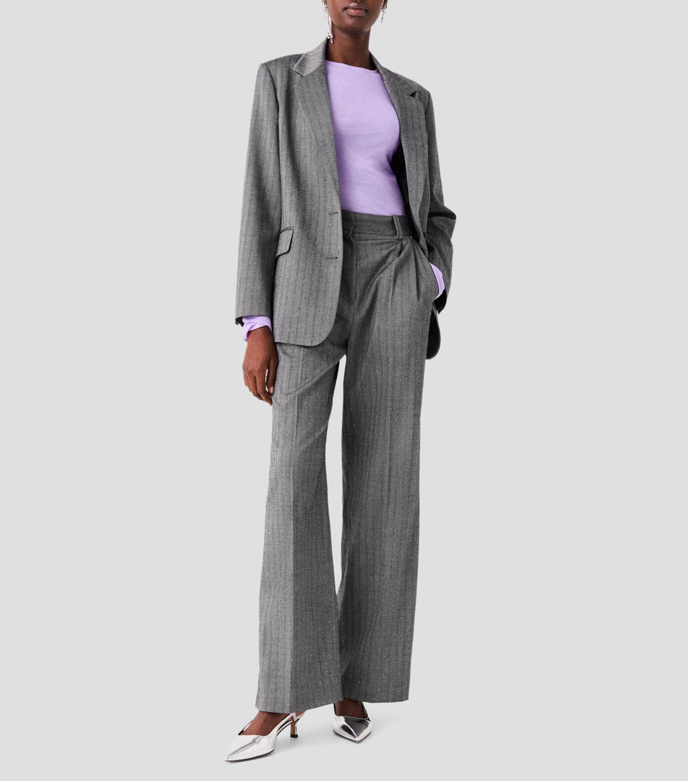 Saco con diseño liso Mujer