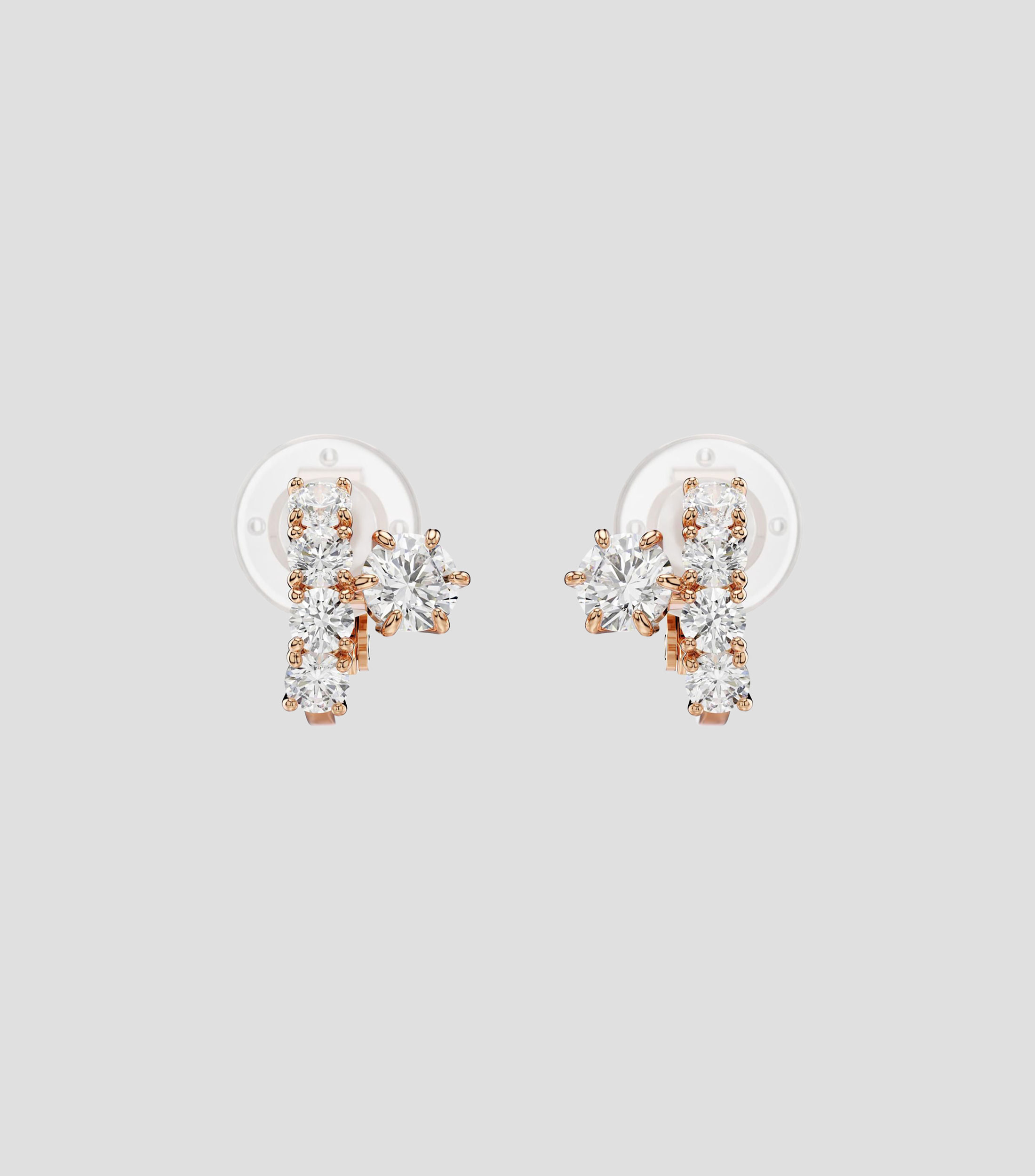 Aretes de clip Matrix con zirconia Mujer