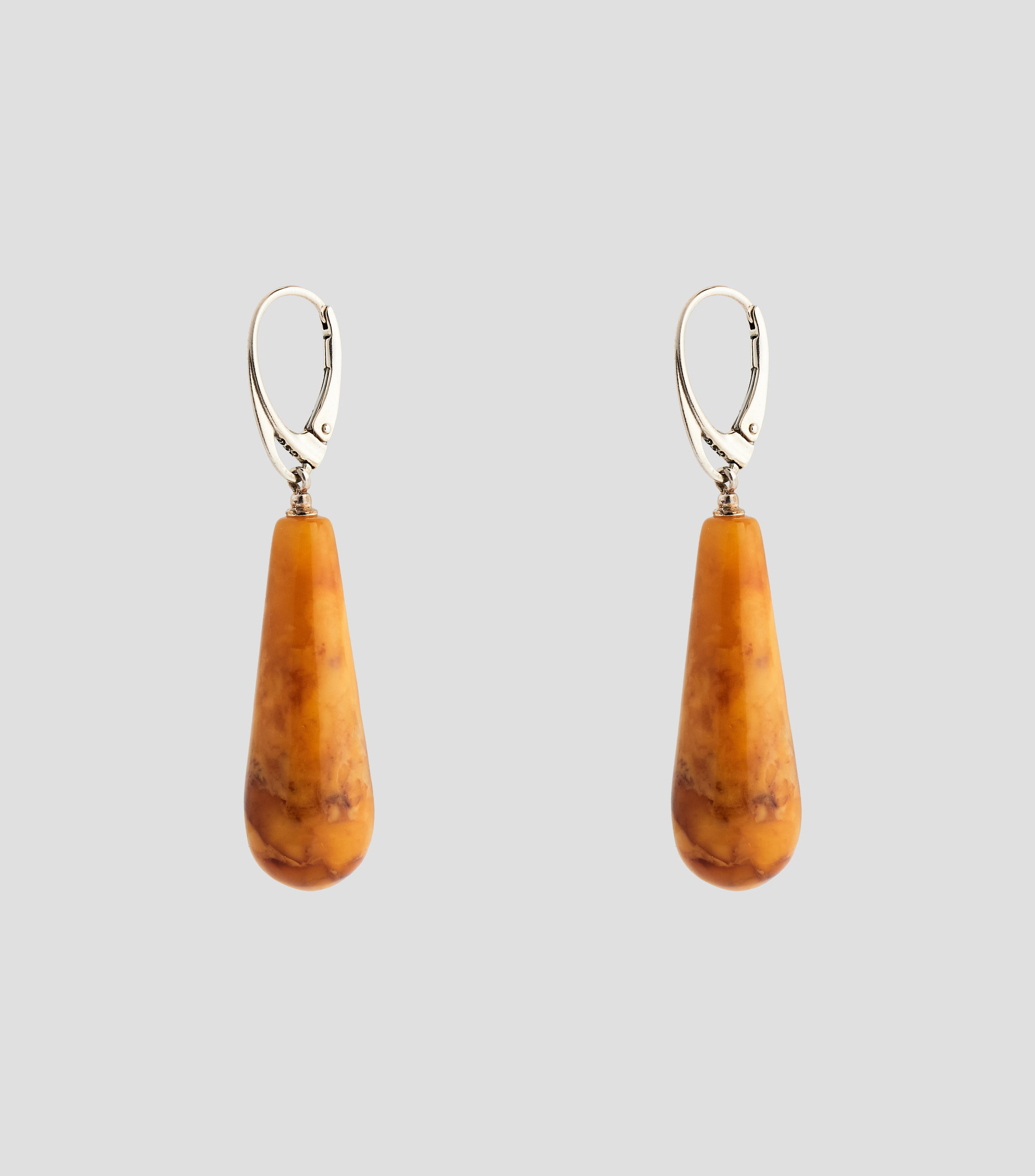 Aretes en Plata .925 con ámbar báltico Mujer