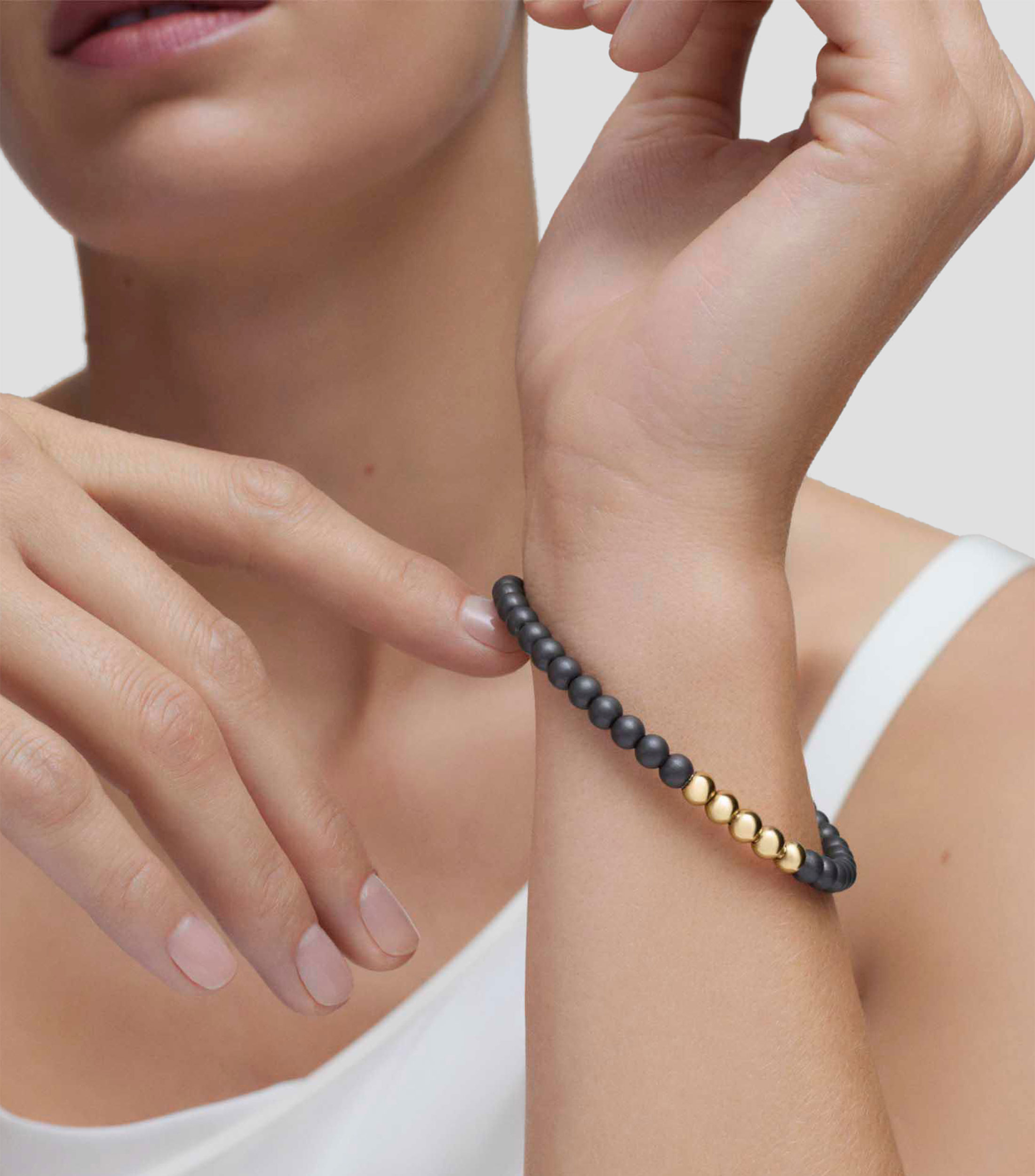 Pulsera elastica en titanio Mujer