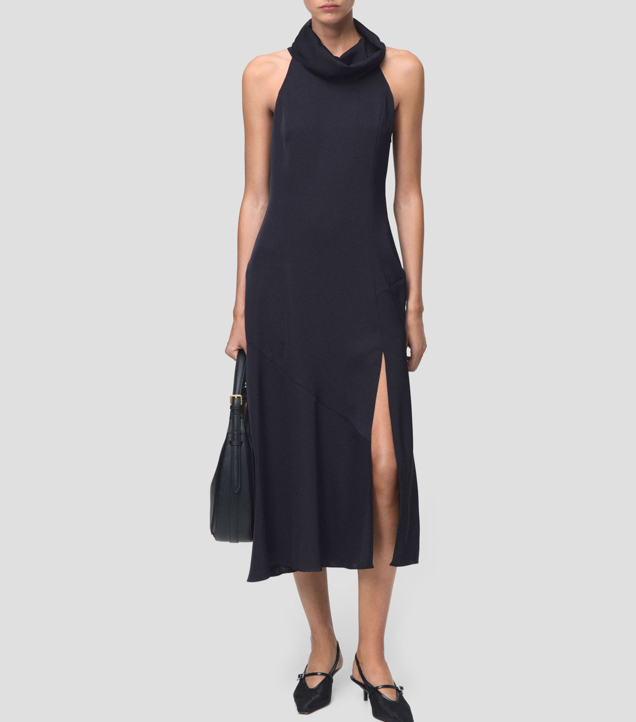 Vestido formal largo liso Mujer