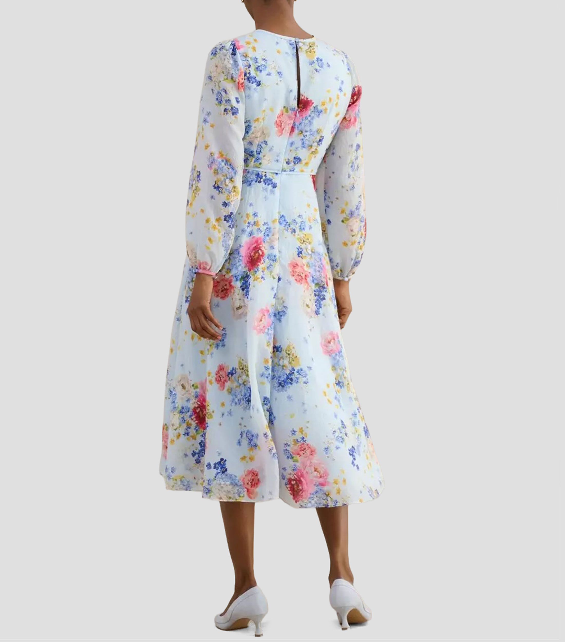 Vestido Casual Midi manga larga estampado Constance Mujer