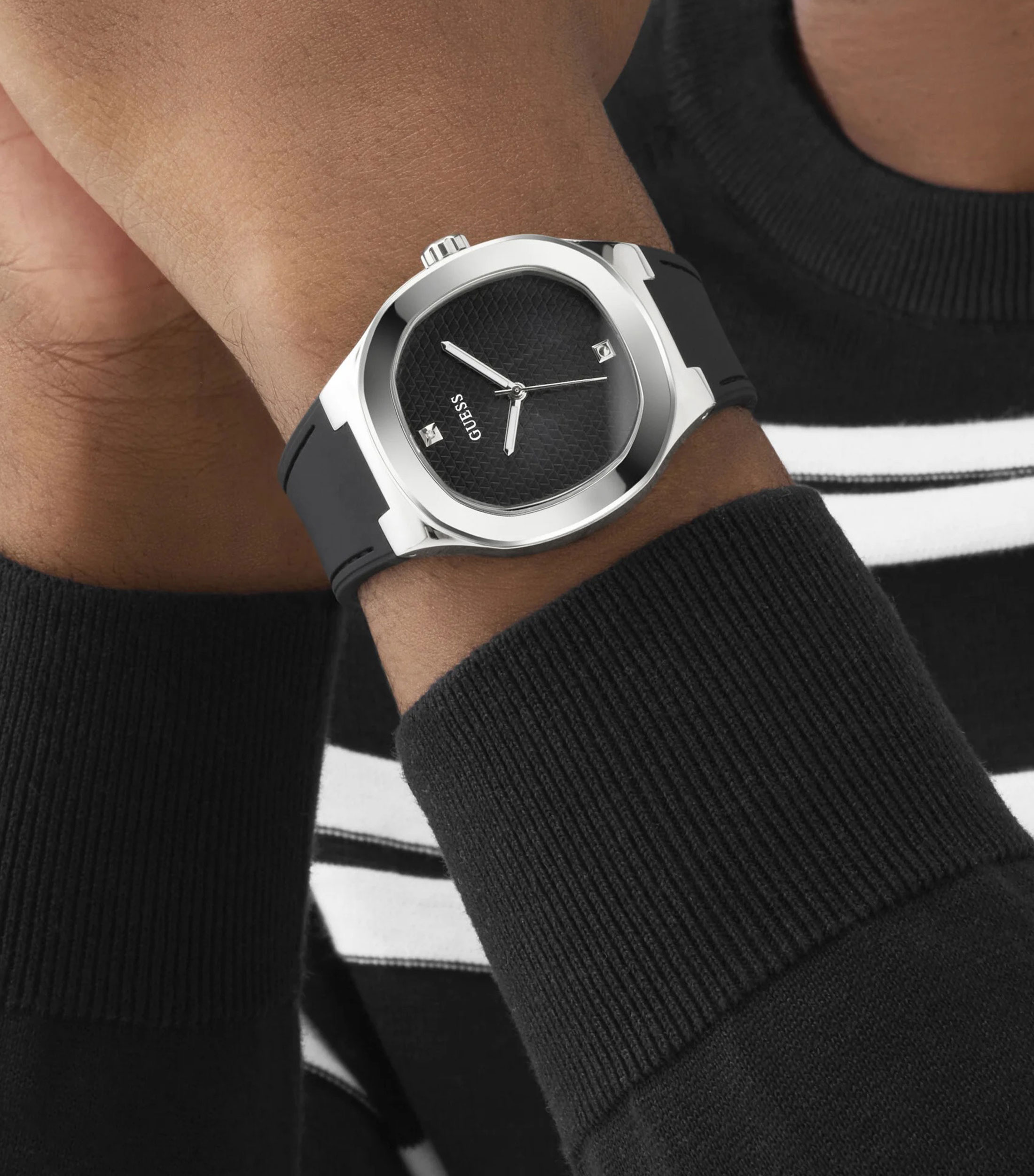 Reloj para Hombre Headline casual plateado/negro