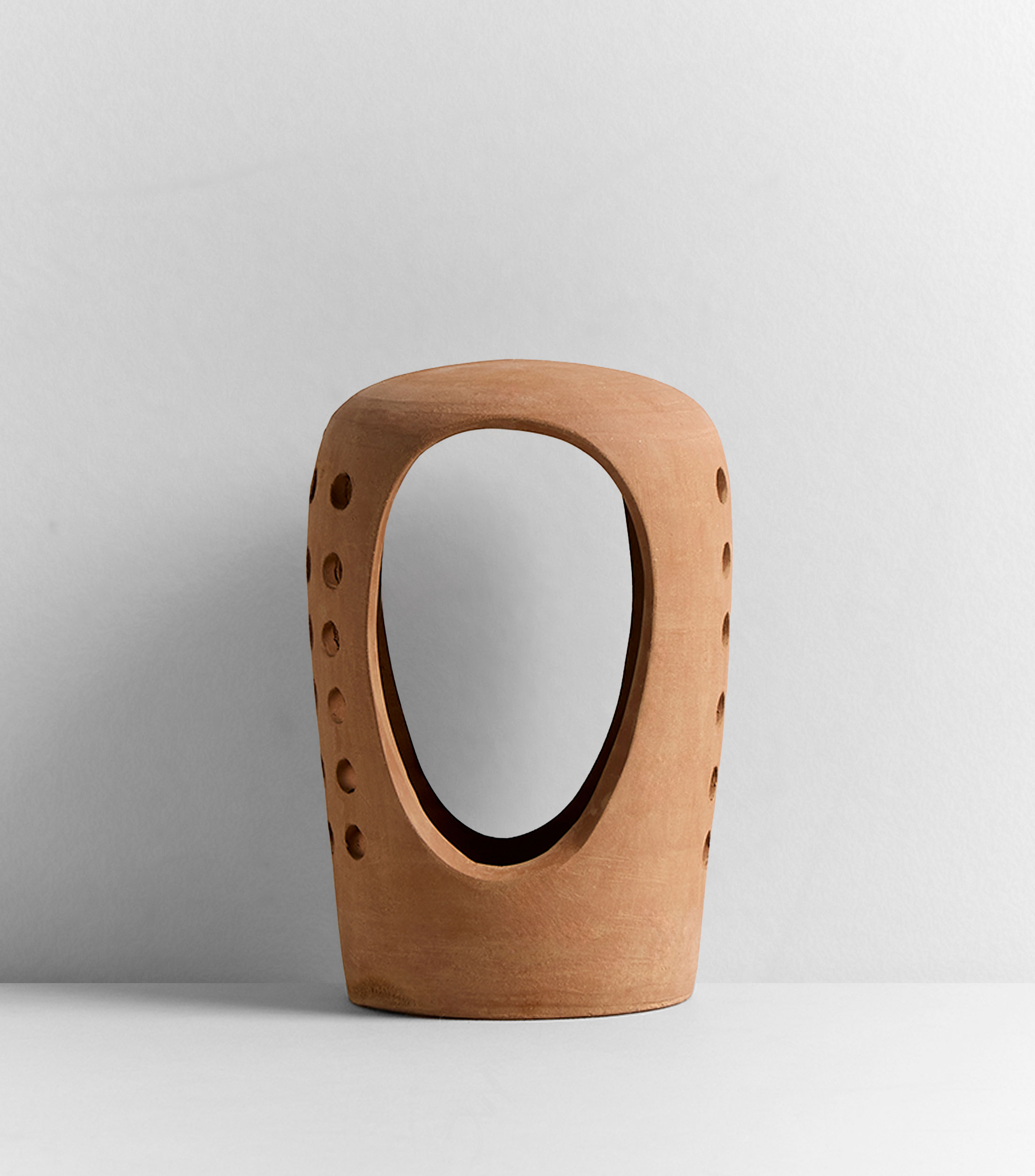 Portavelas terracota