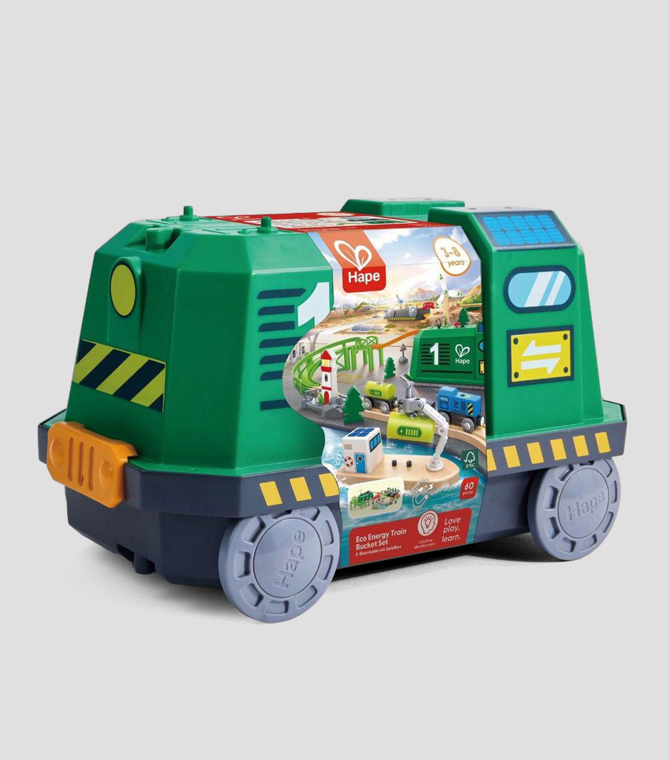 Set de Tren Eco-Energético en Cubo