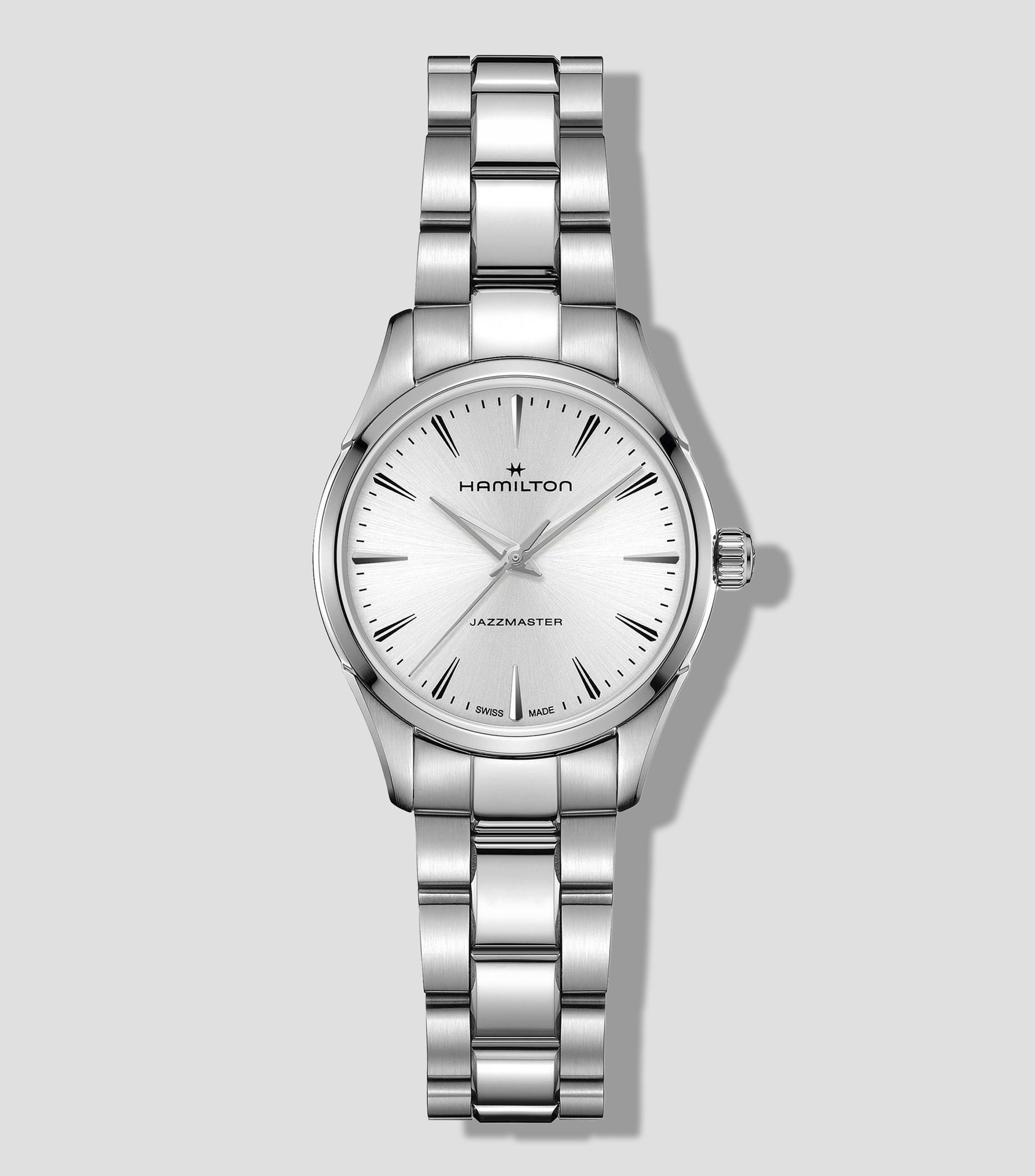 Reloj Unisex Jazzmaster Quartz casual, Plateado