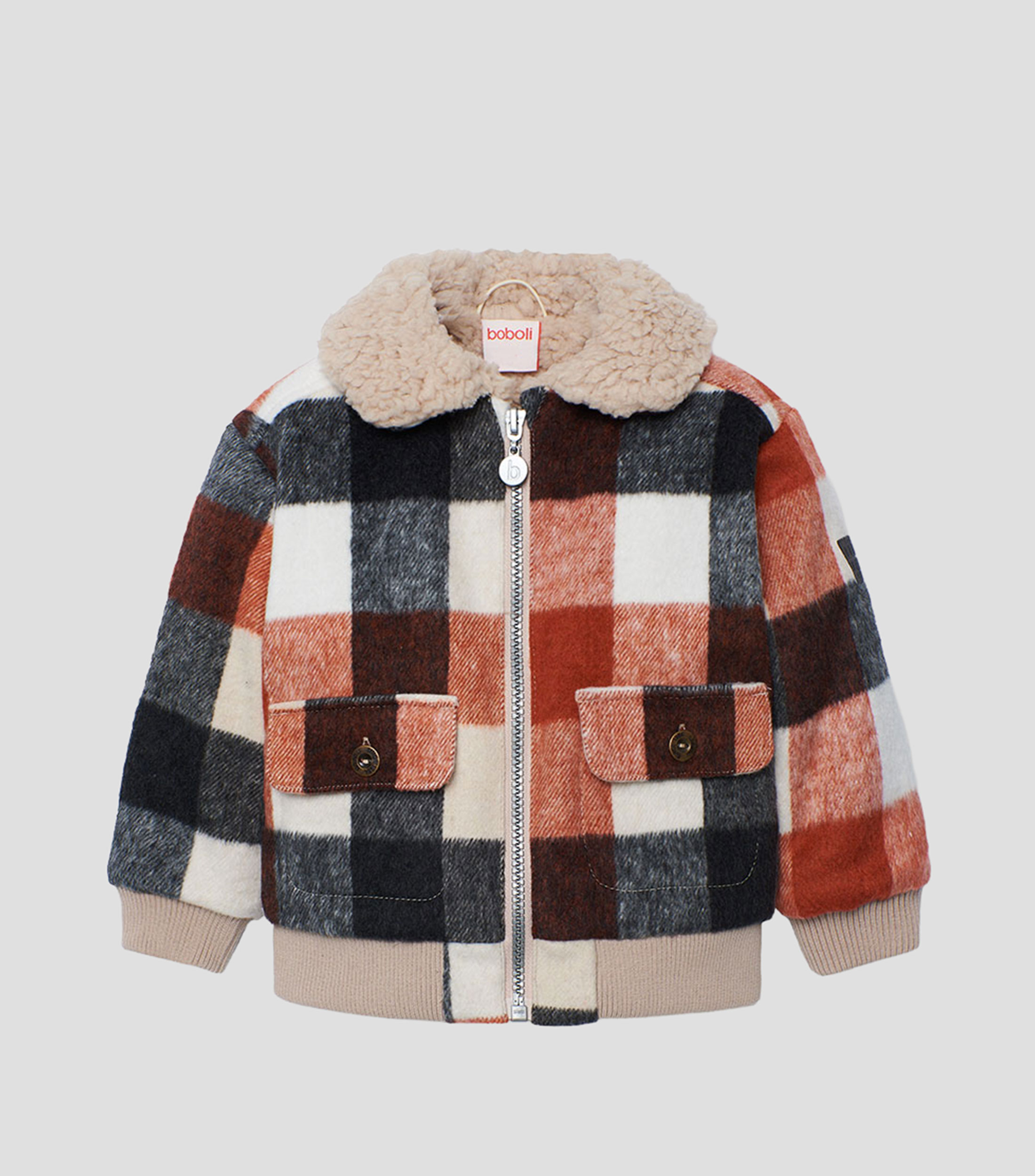 Chamarra con cuadros Bebé