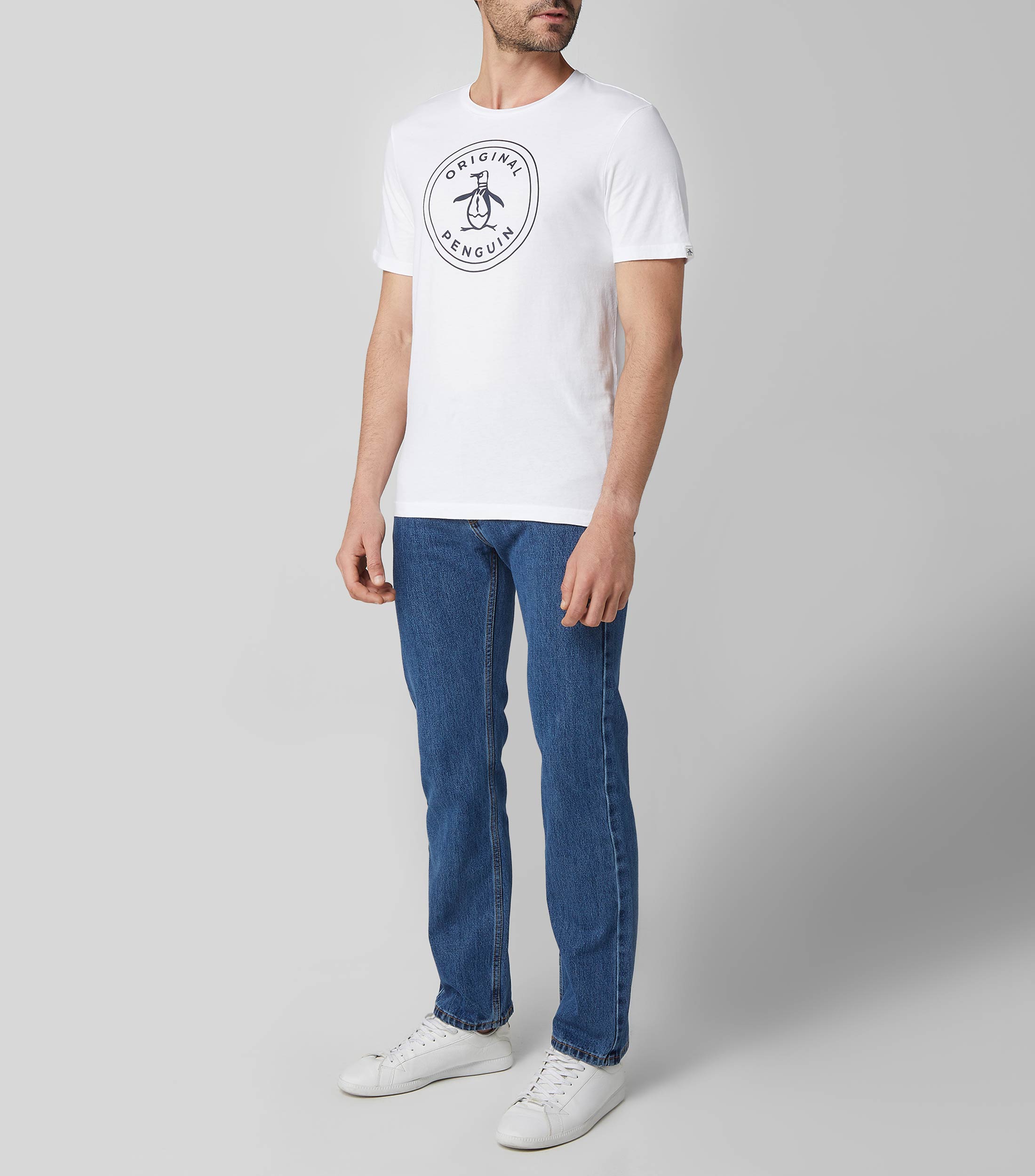Playera cuello redondo manga corta estampado Hombre