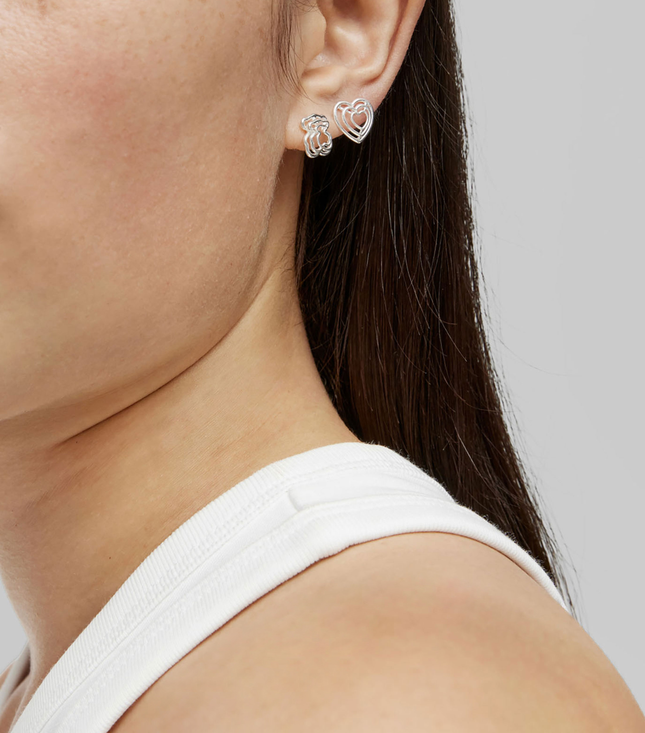 Aretes en Plata Oso Bickie Mujer