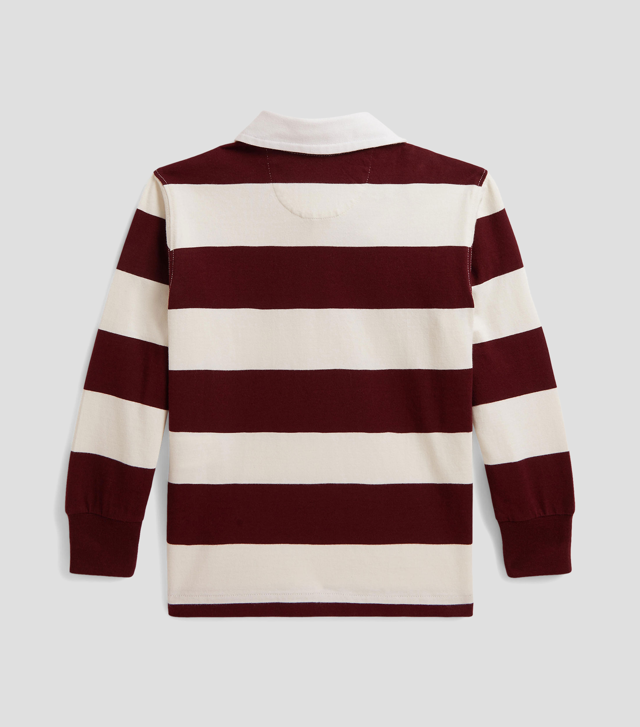 Playera tipo polo manga larga de rayas Bebé