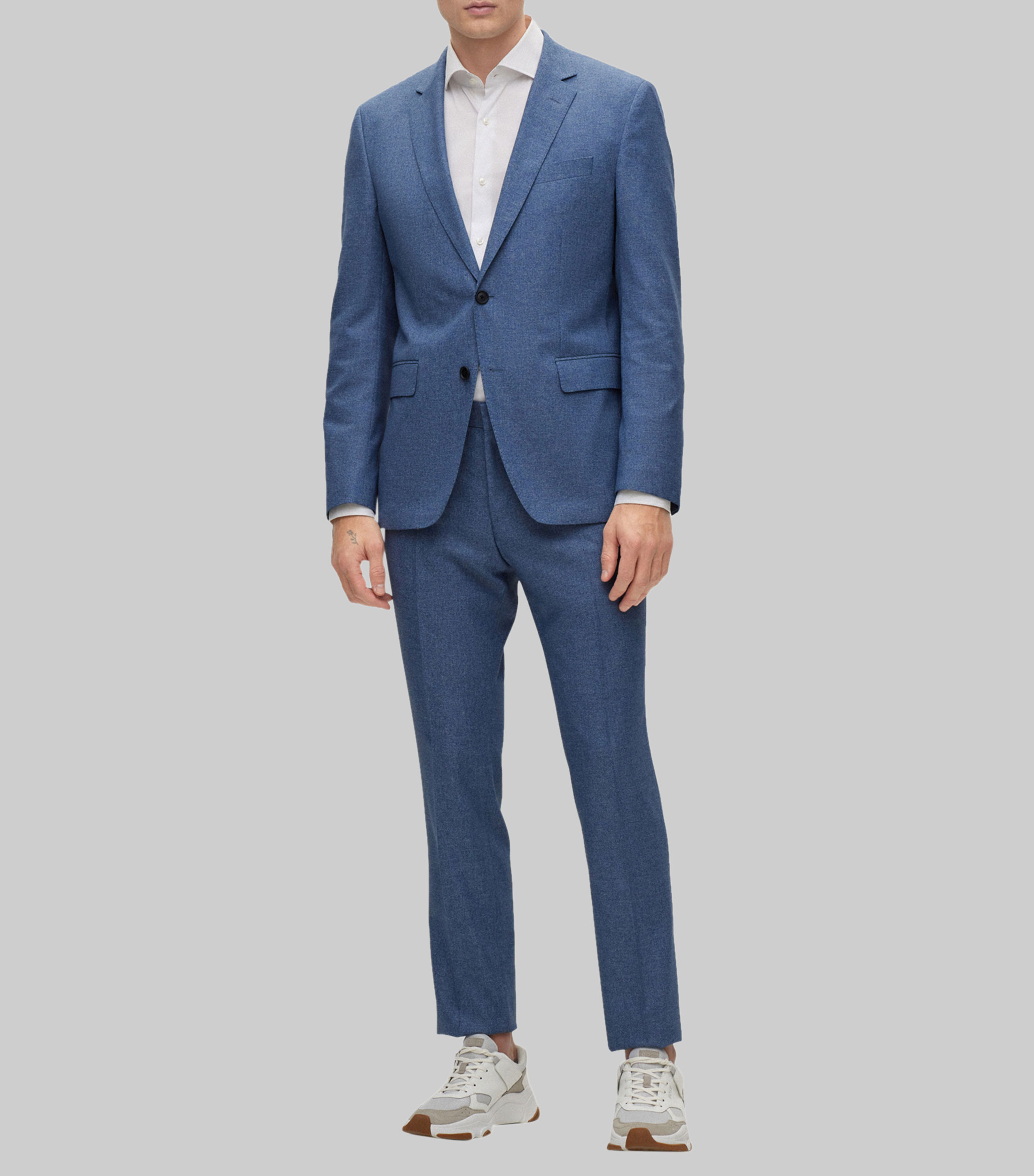 Camisa Slim fit de popelín de mezcla de algodón de planchado fácil Hombre