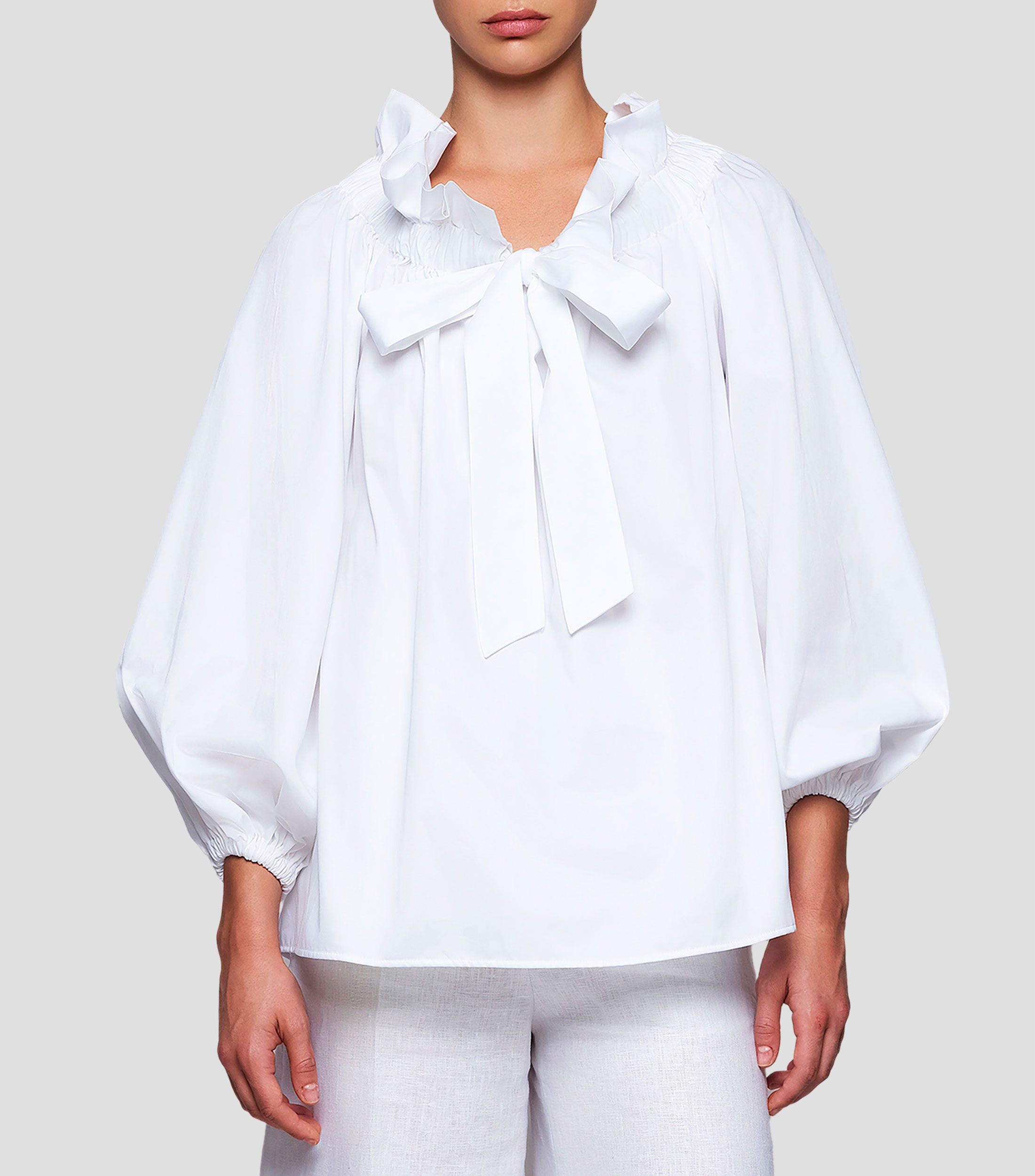 Camisa lisa con manga larga Mujer
