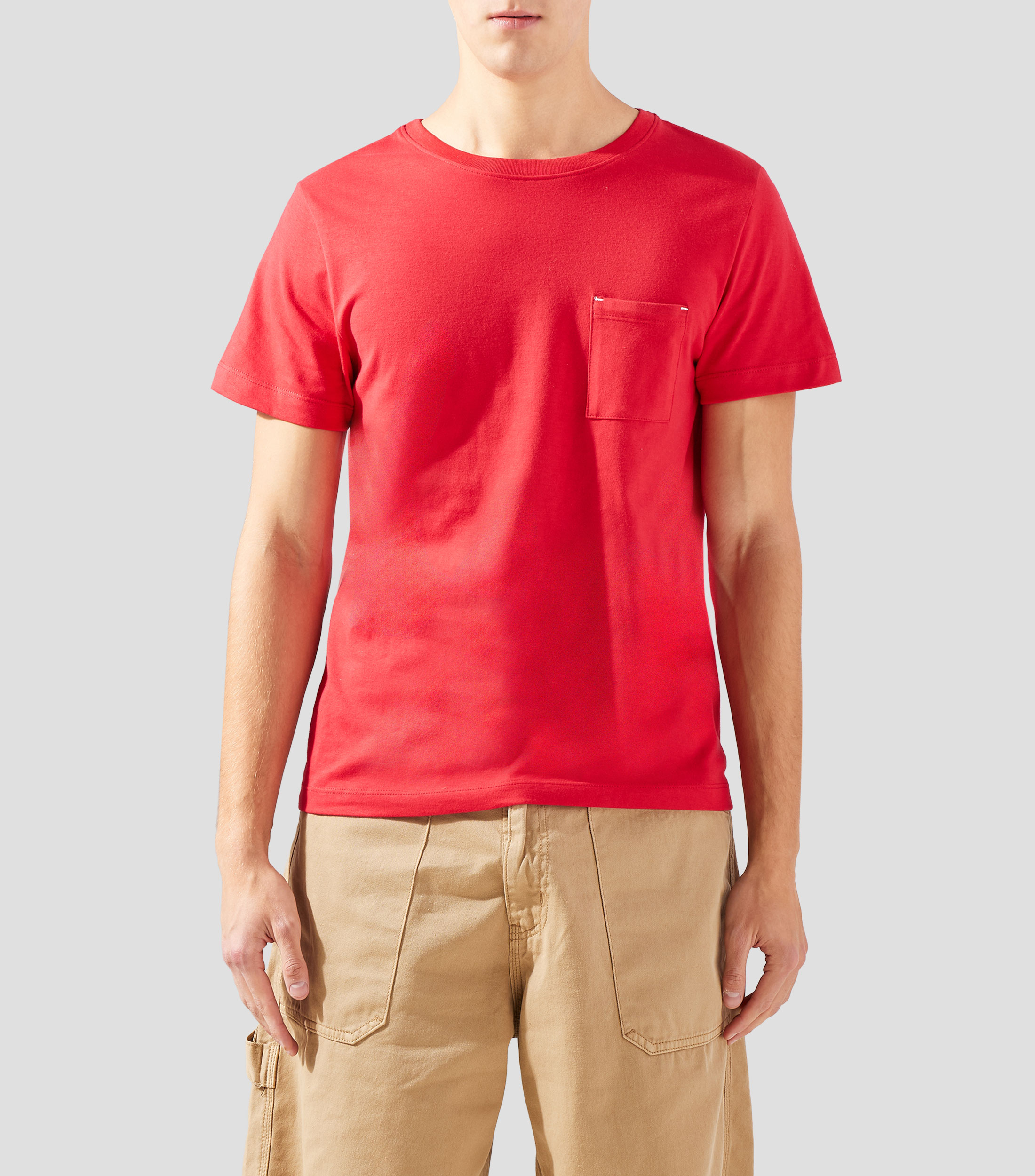Playera cuello redondo manga corta lisa Hombre