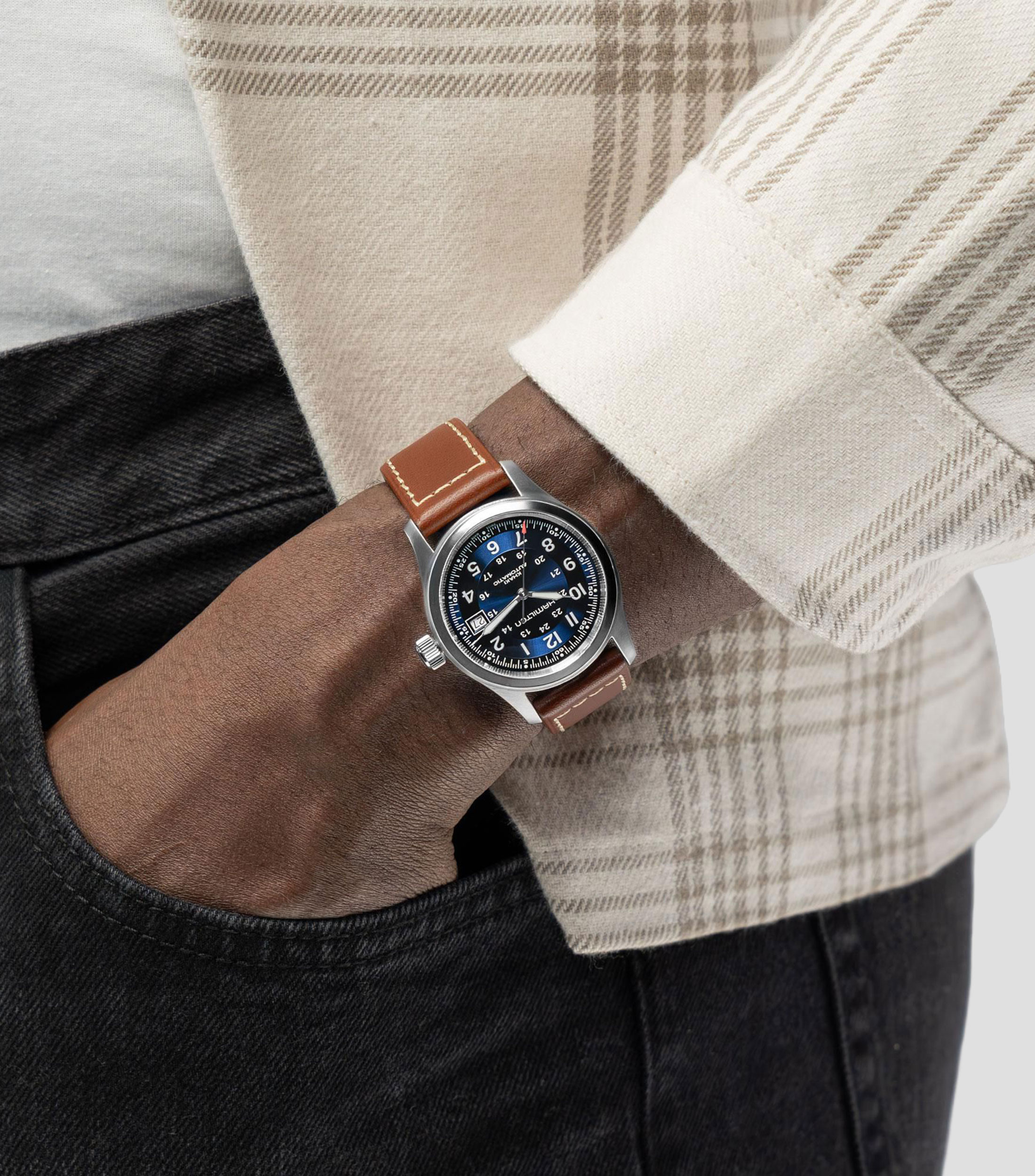 Reloj Unisex Khaki Field Automatic Casual Plateado