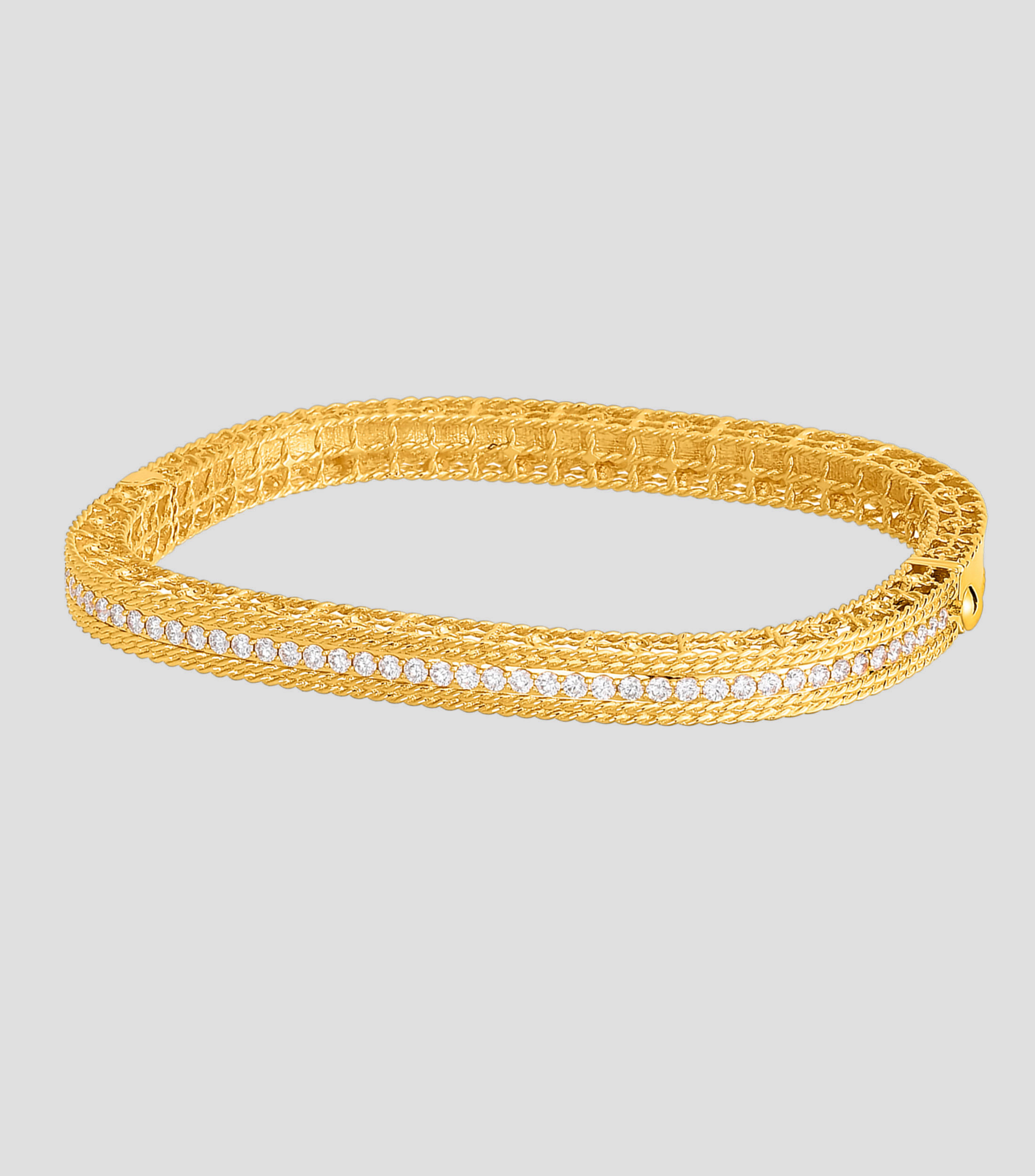 Brazalete en Oro amarillo de 18 Kilates Princess con Diamantes Mujer