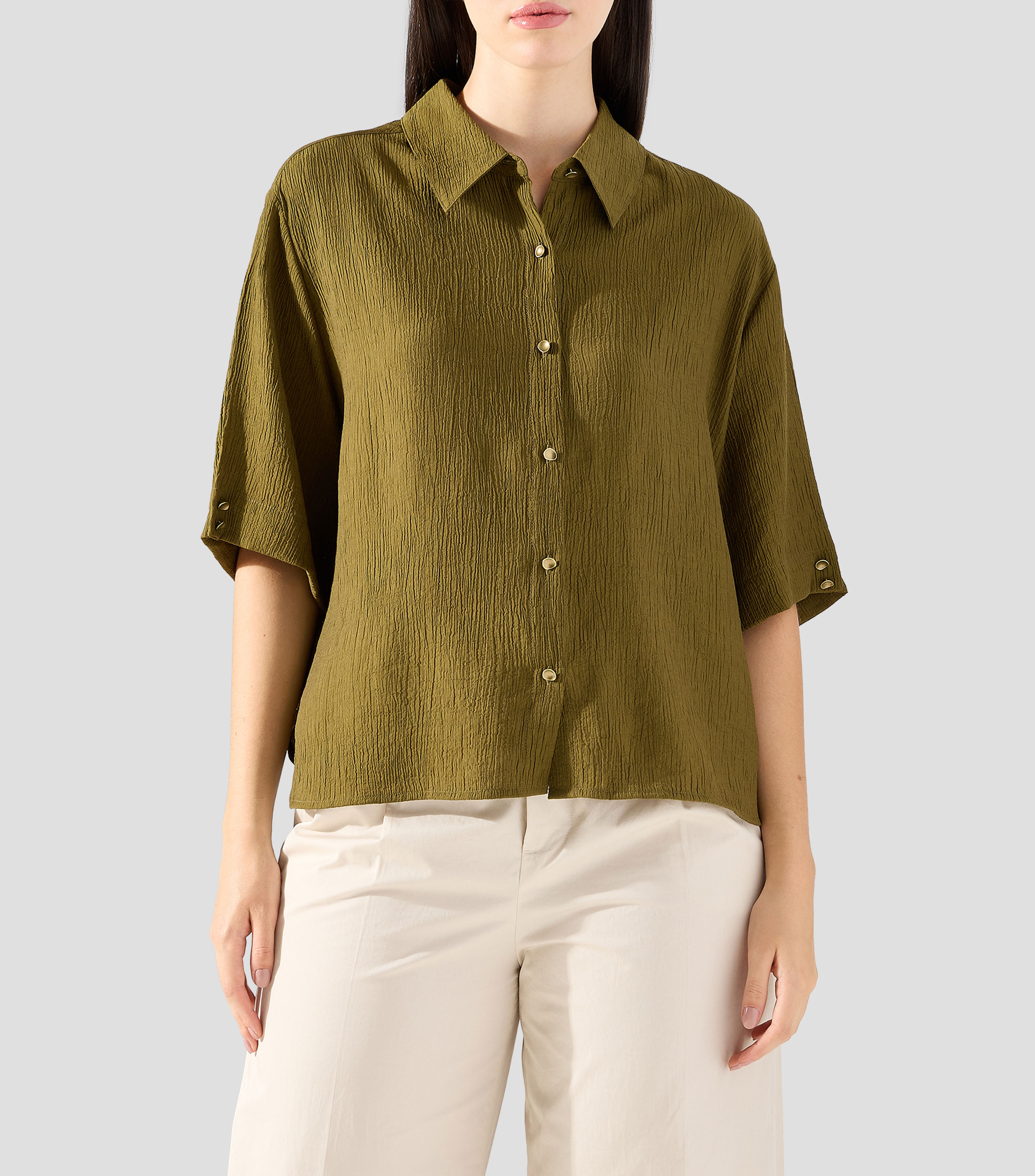 Blusa fantasía manga corta Mujer