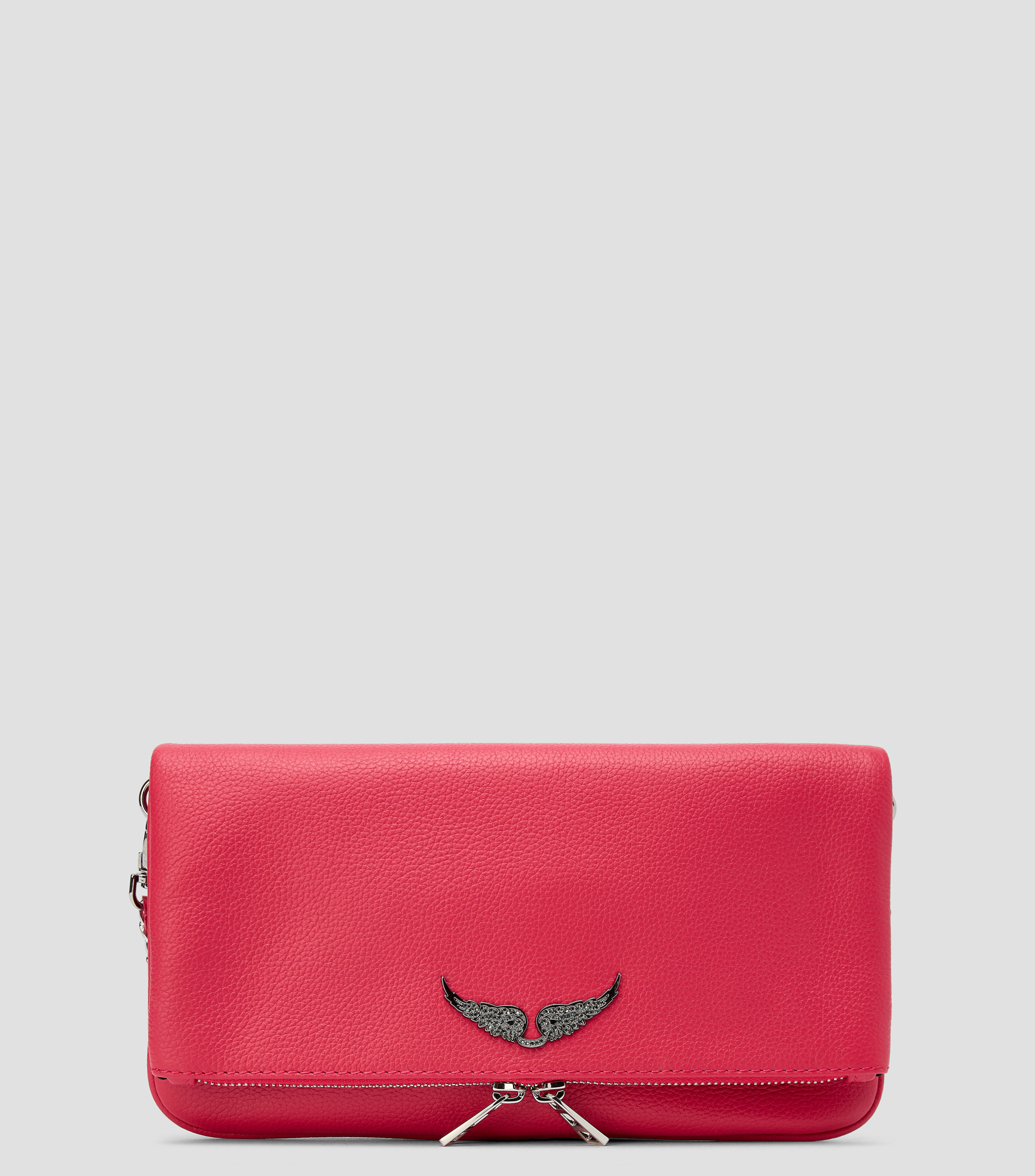 Bolsa Pouch en cuero Rock granulada Mujer