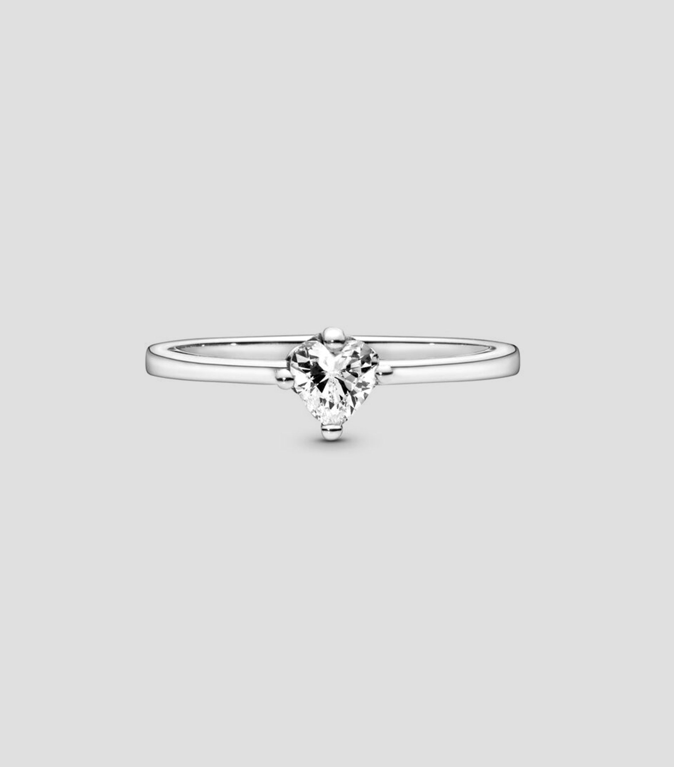 Anillo en plata .925 Clear Heart con circonita Mujer Talla: 50