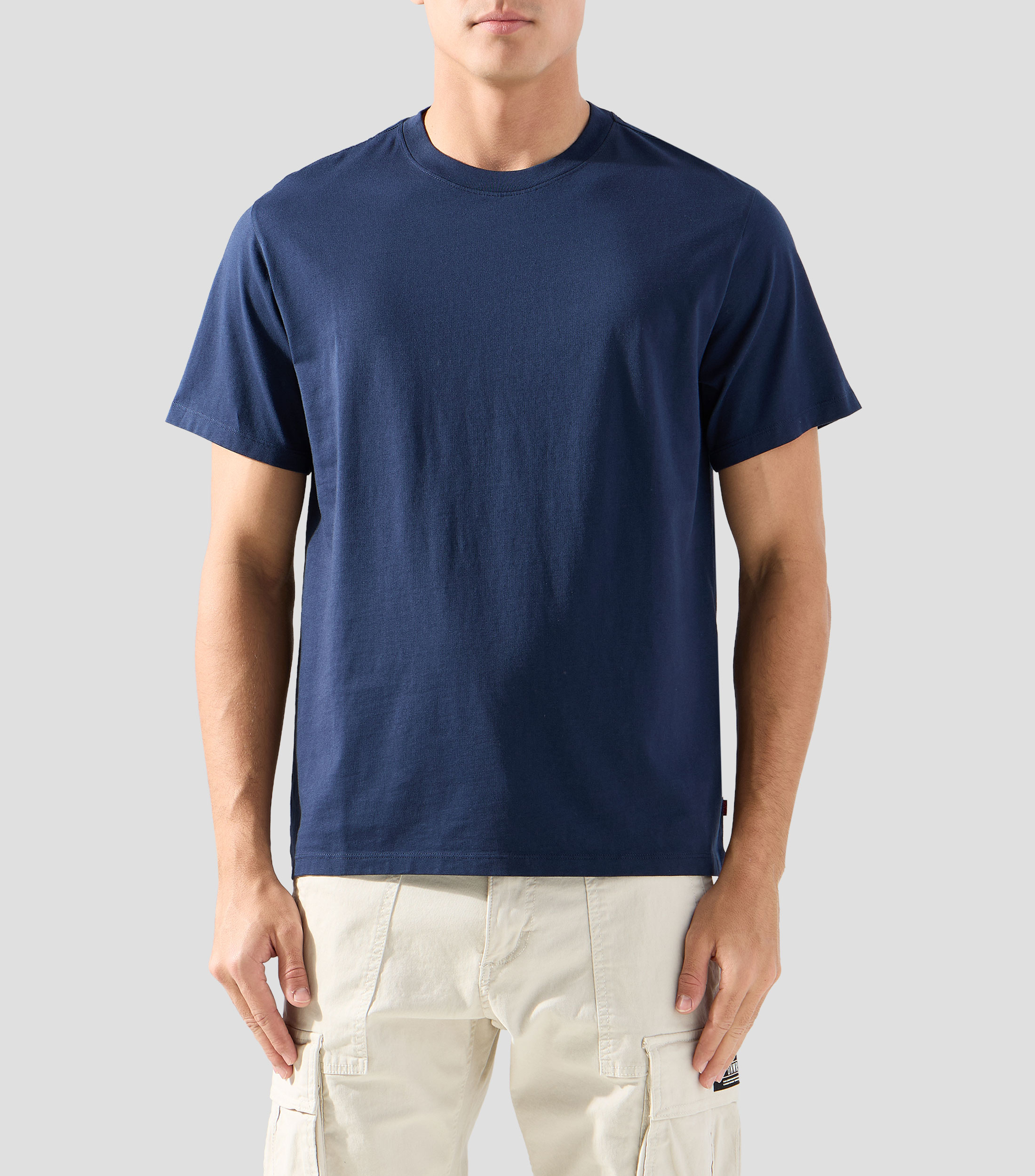 Playera cuello redondo manga corta lisa Hombre