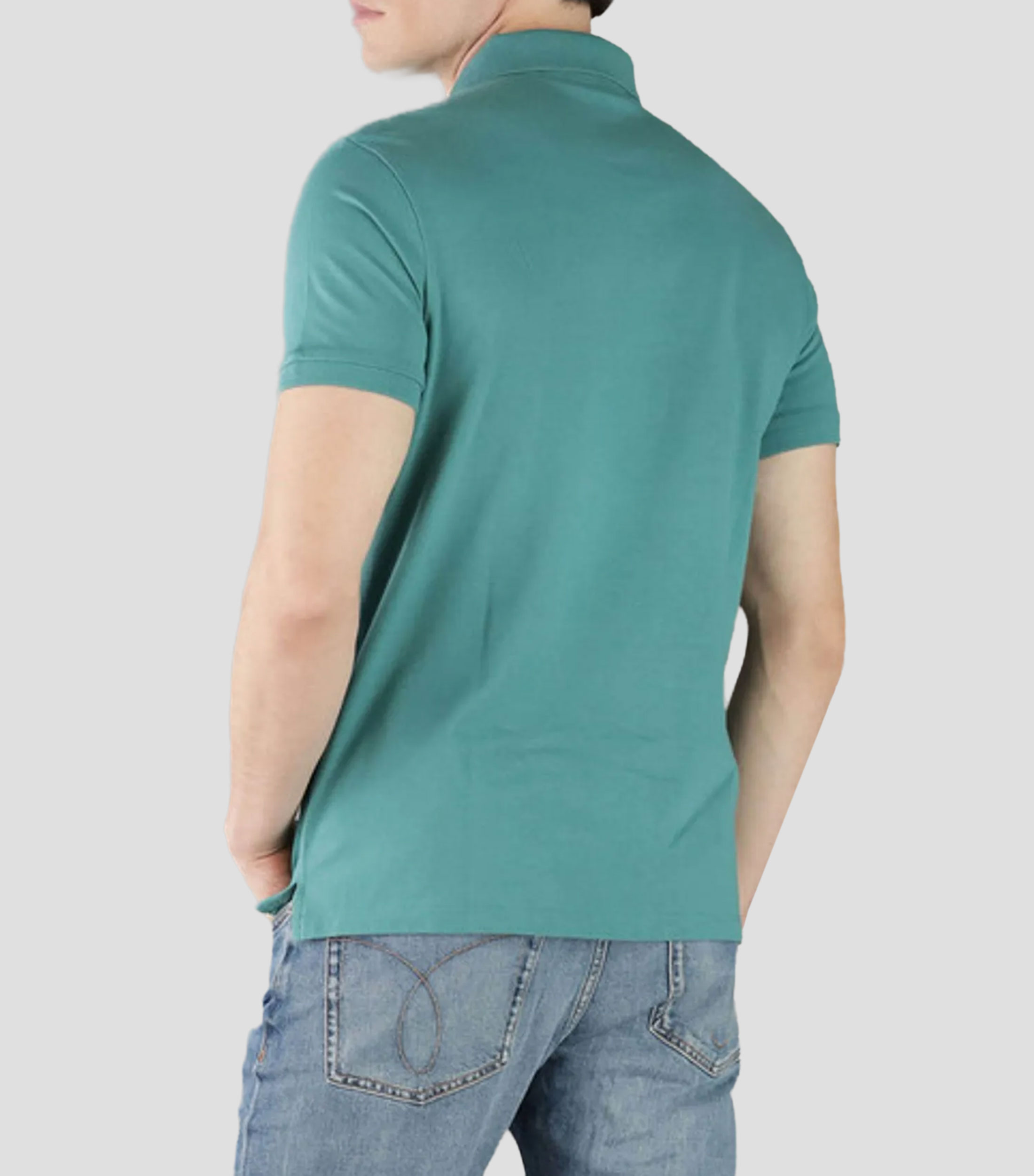 Playera tipo polo manga corta lisa Hombre