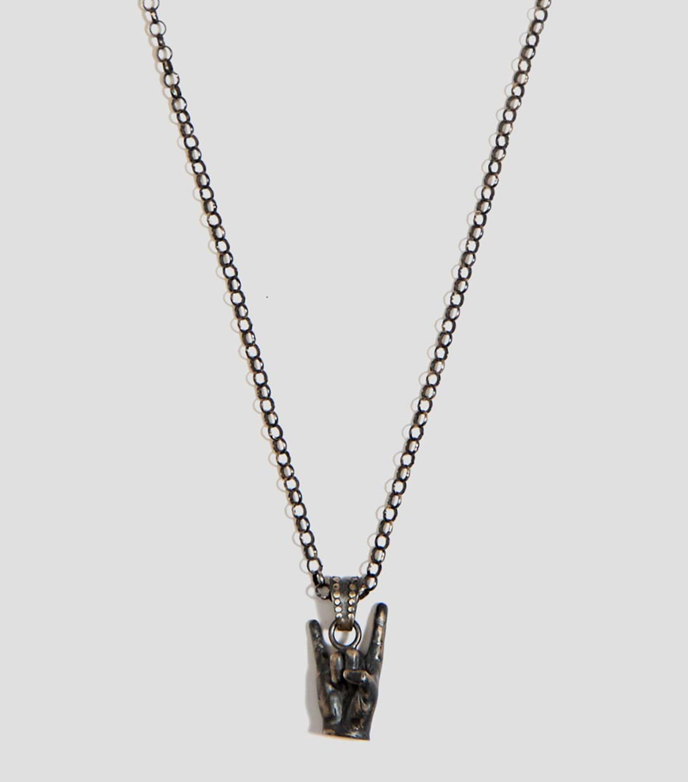 Dije RJ Hand en plata .925 Hombre