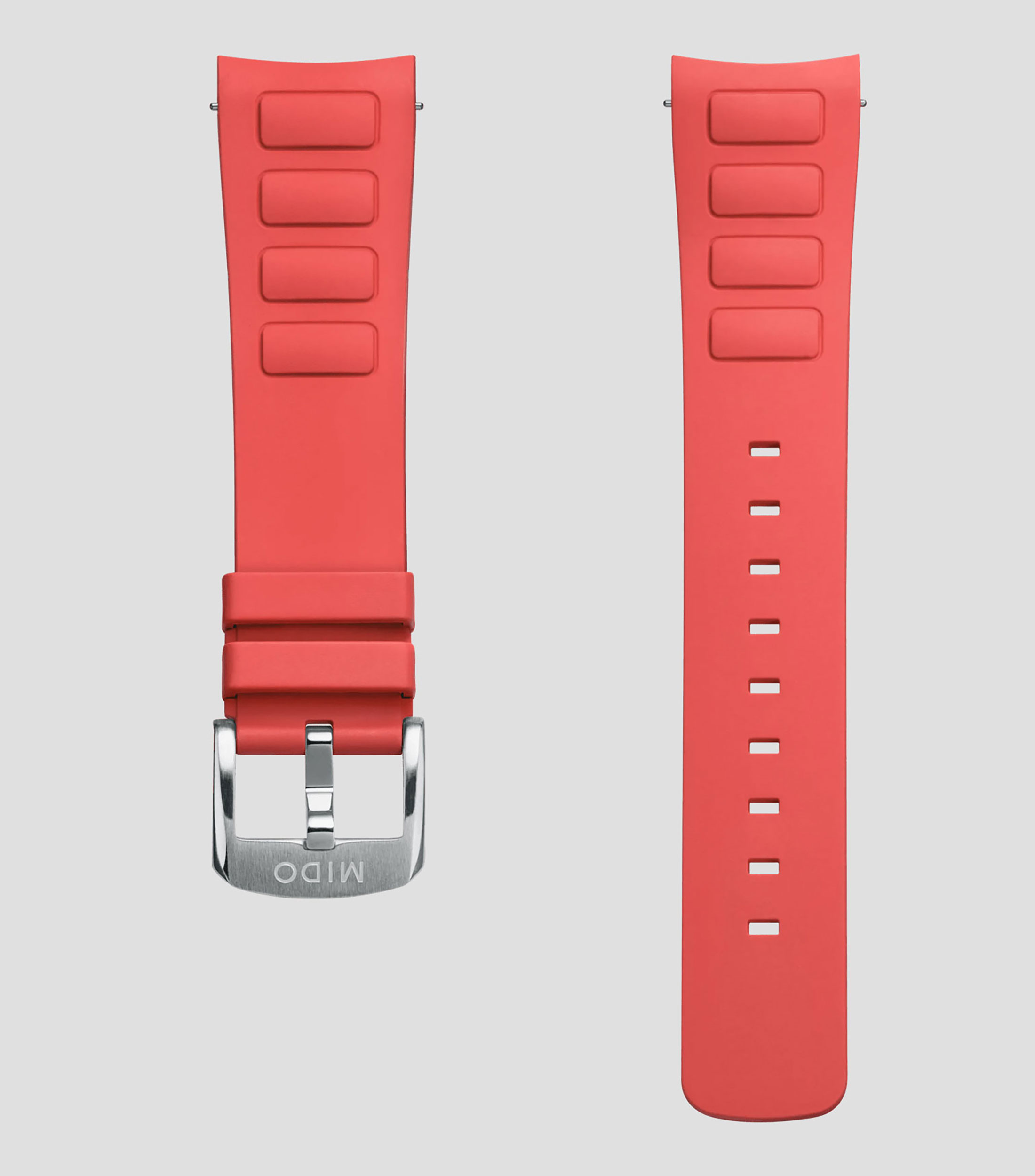 Correa para reloj Multifort TV Big Date 22mm, roja