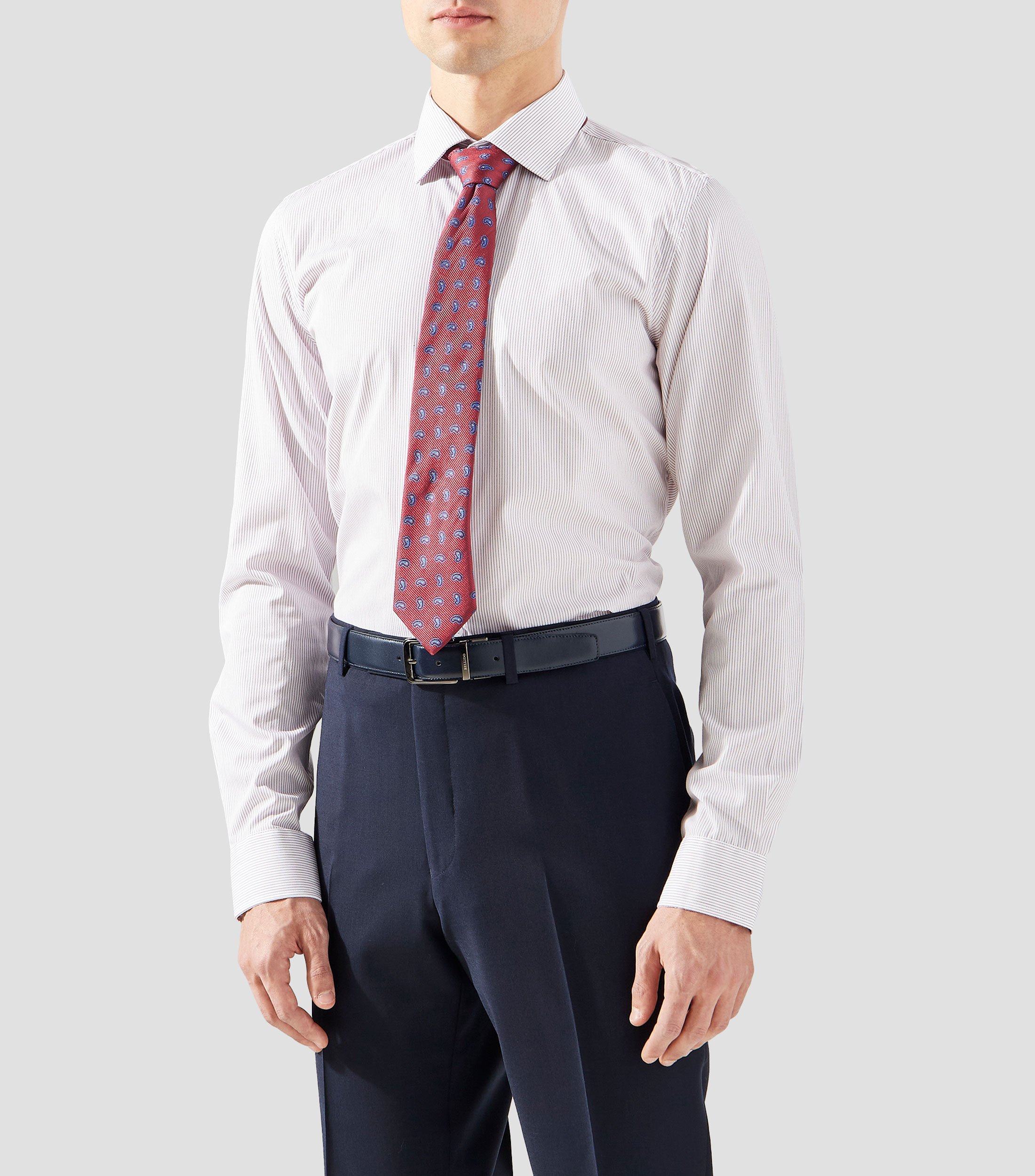 Camisa de rayas manga larga Hombre