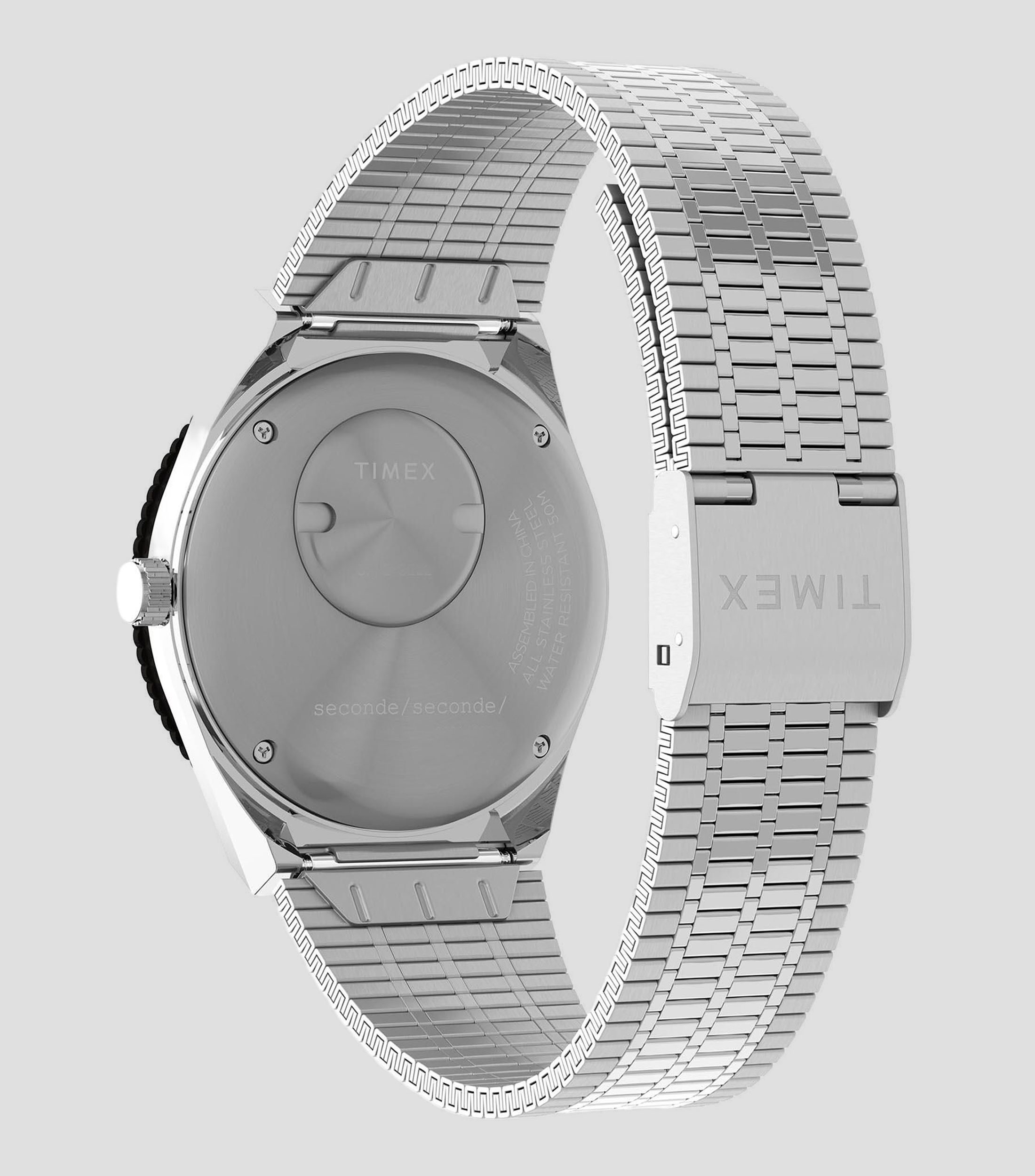 Reloj Unisex Seconde casual, plateado