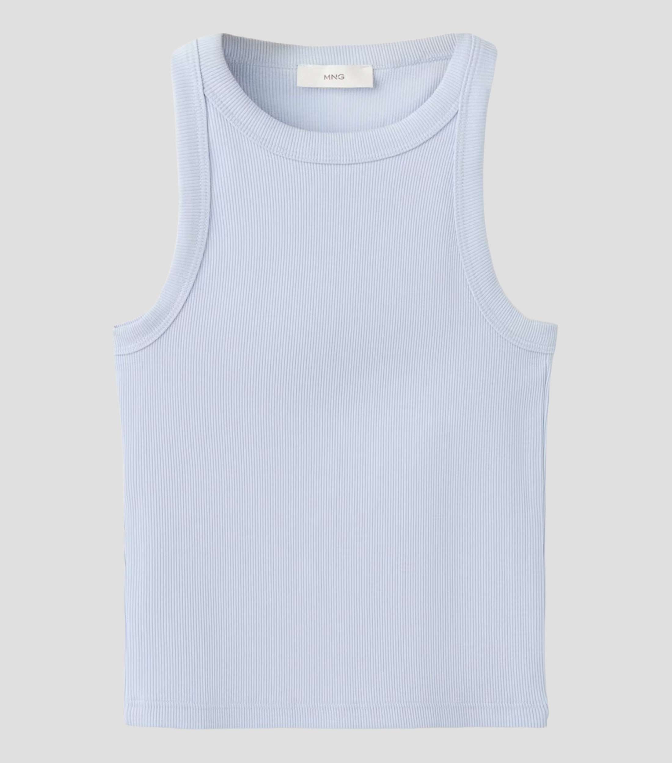 Playera cuello redondo sin mangas lisa Niña