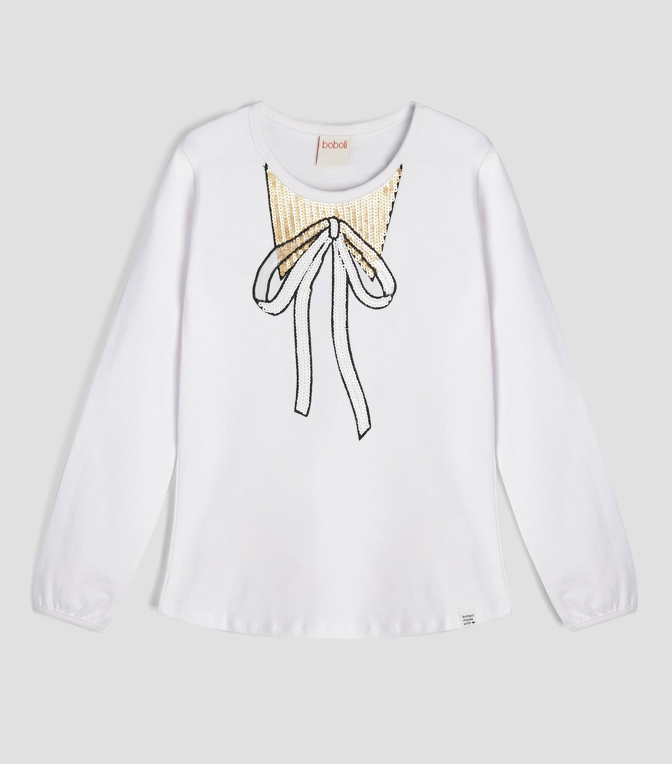Playera Cuello Redondo Manga Larga Niña