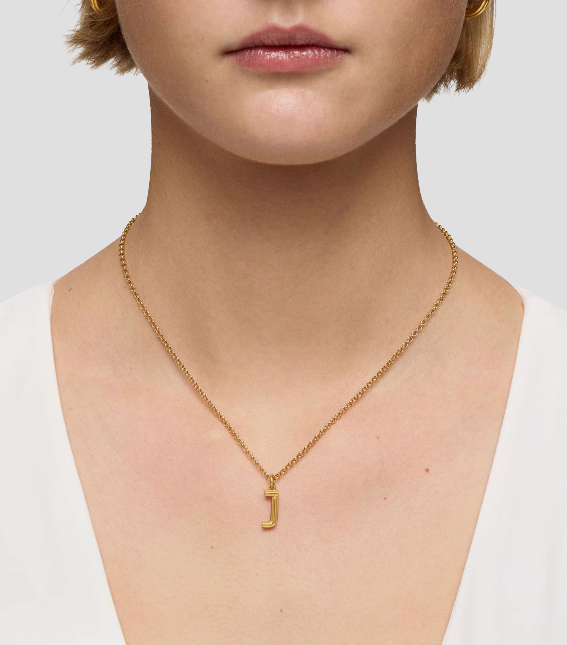 Dije en Plata .925 Letra J Mujer