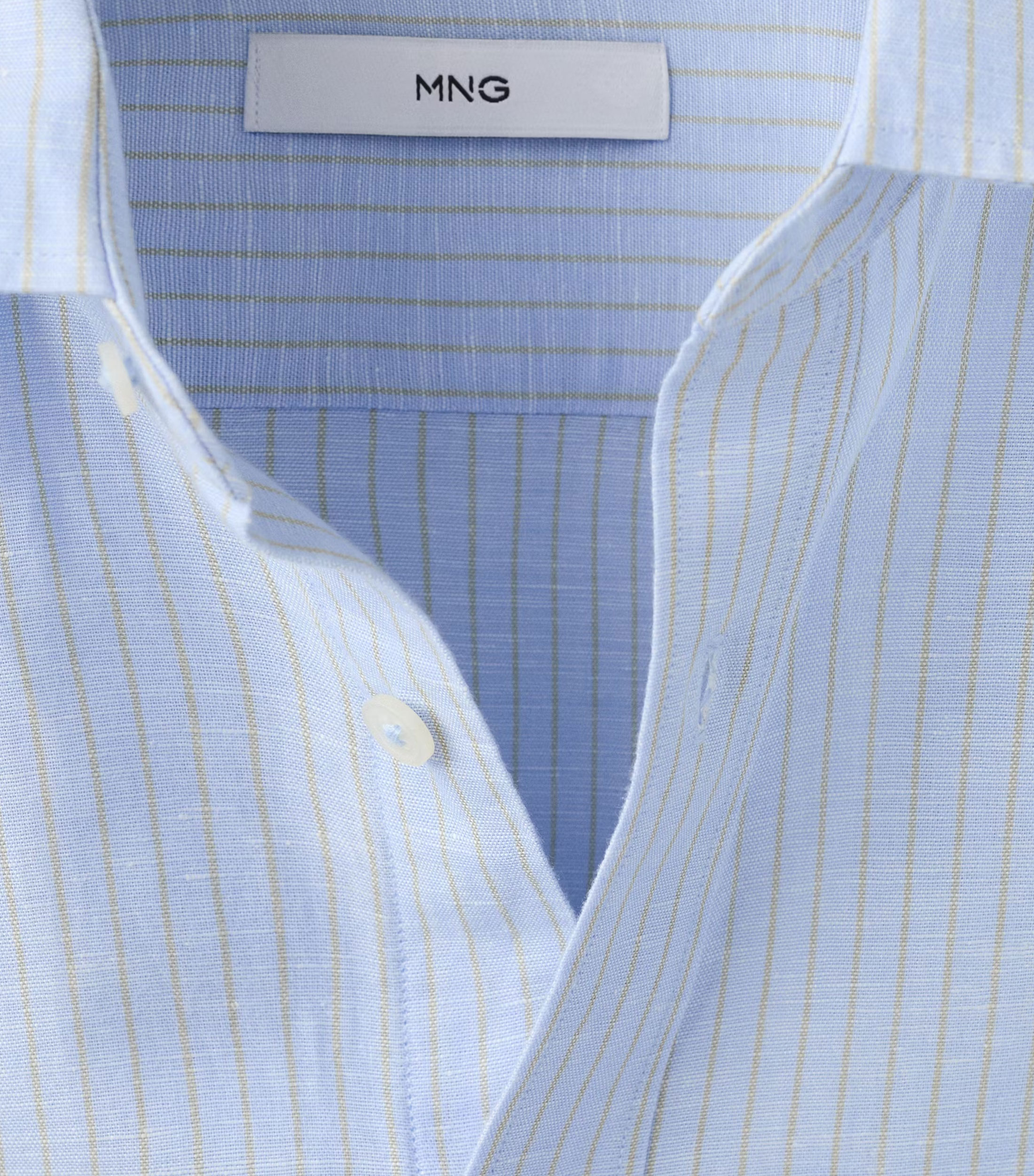 Camisa rayas manga larga Hombre